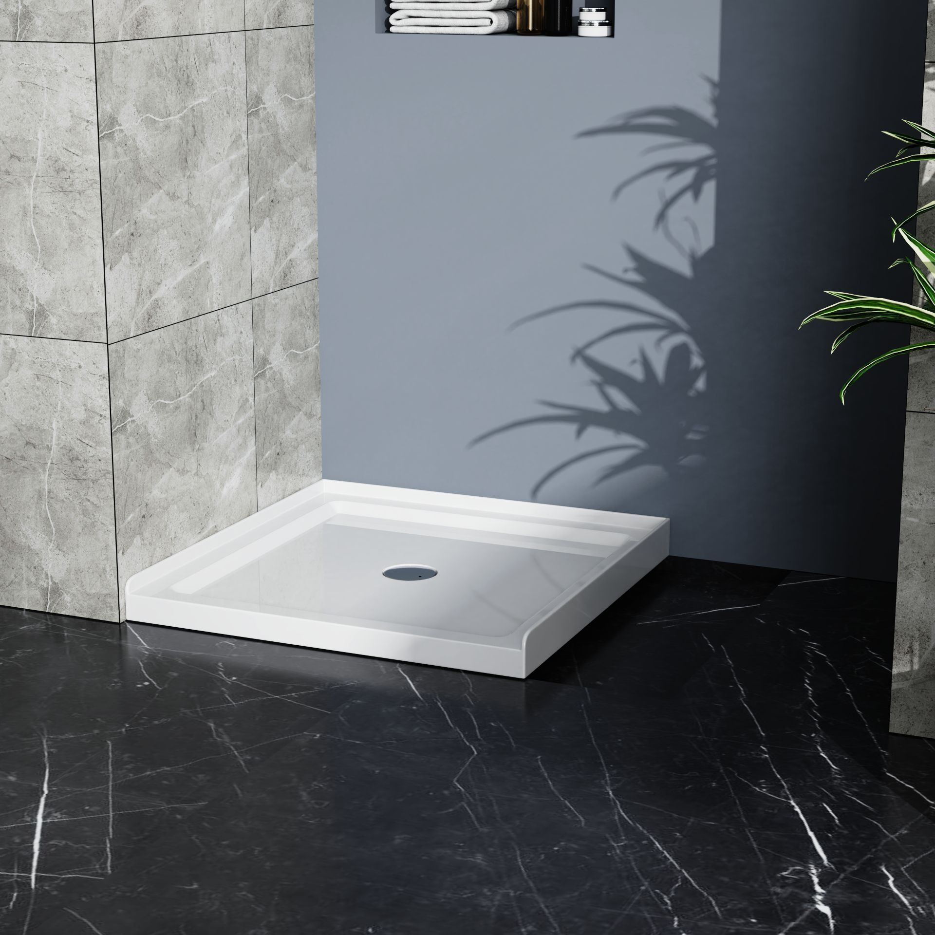 Goodyo 36X36In Shower Base White  Centered Drain And Single-Threshold(D0102H7Vyd6)