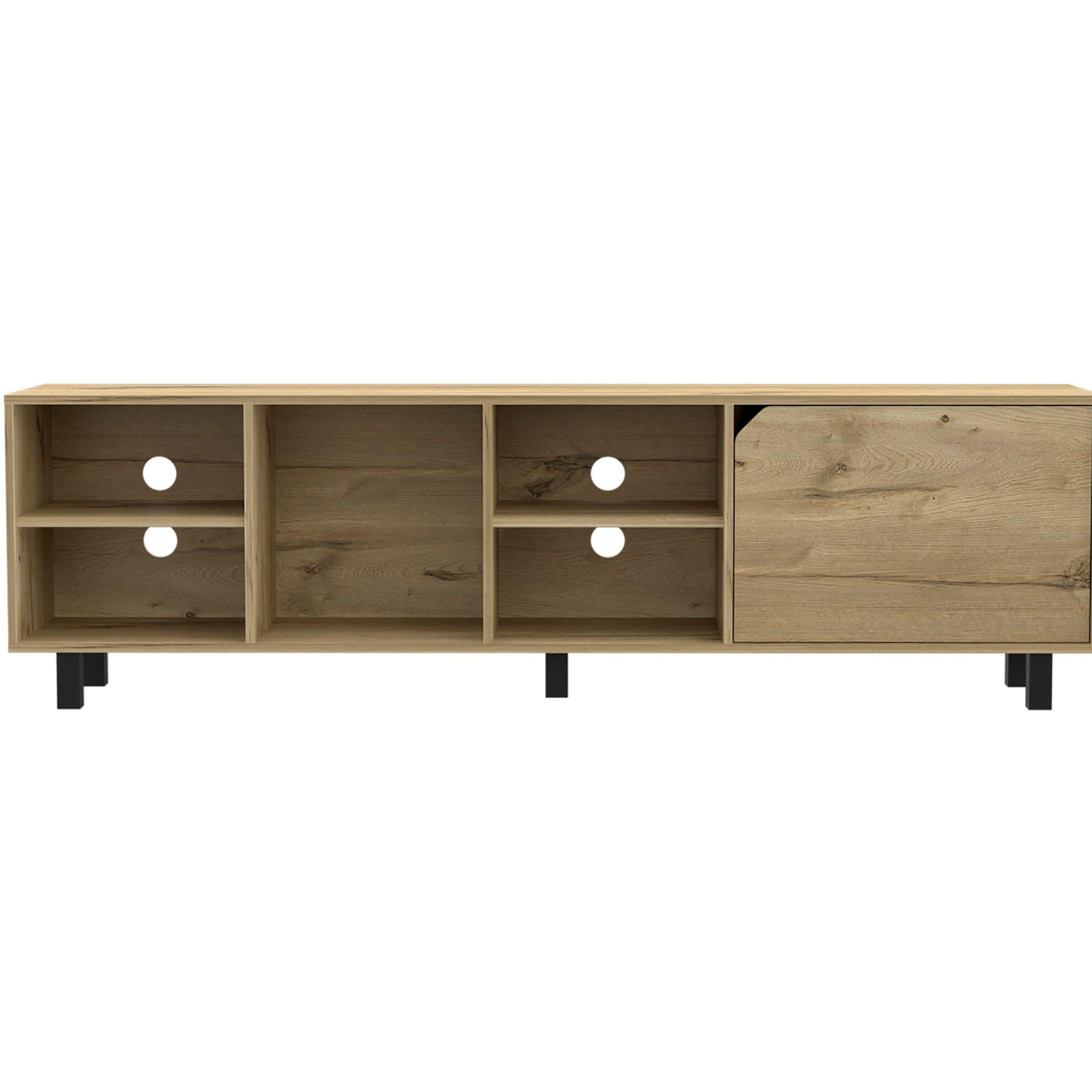 Harwich 5-Shelf Tv Stand Light Oak(D0102H76Xlx)