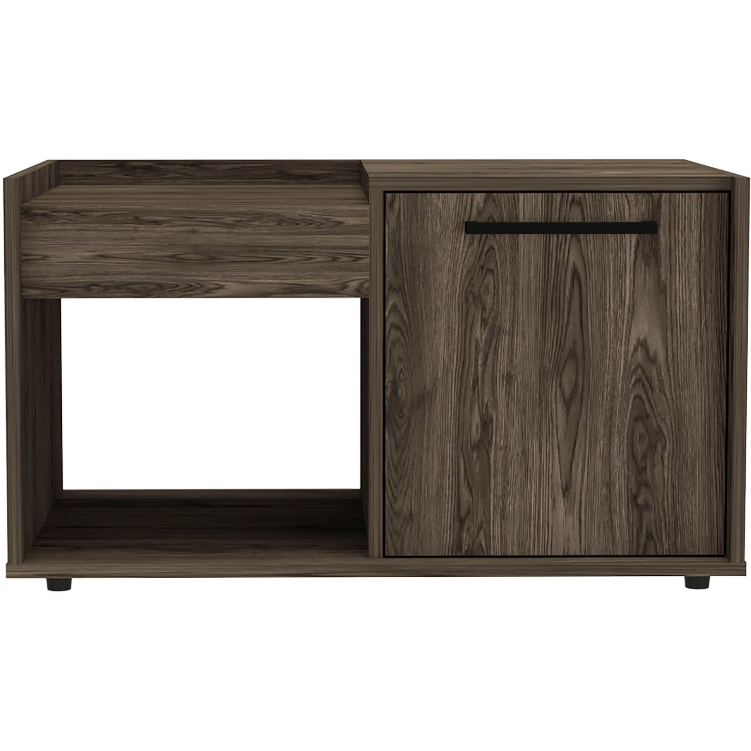 Tualatin 2-Shelf Coffee Table Dark Walnut(D0102H76Xmx)