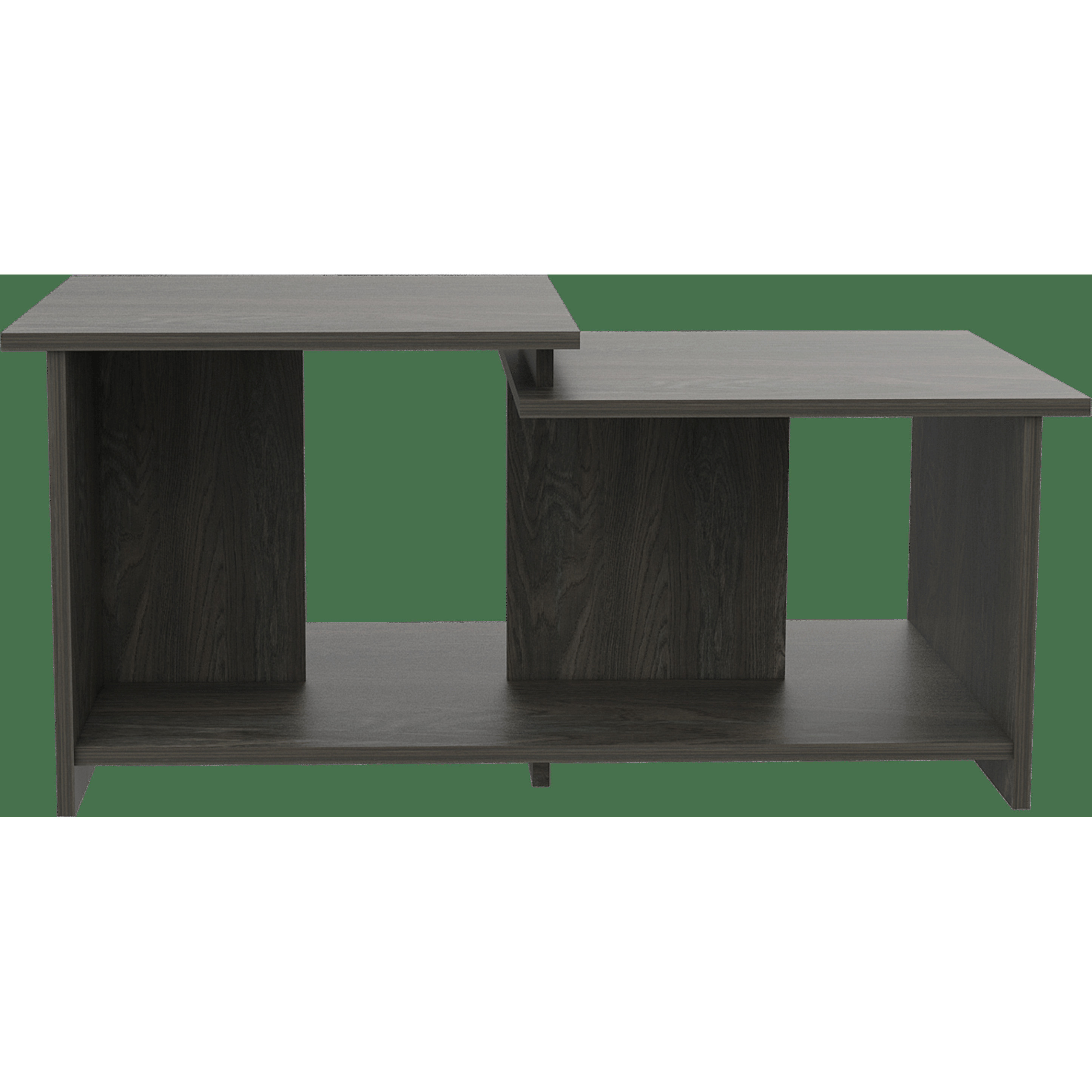 Linlock 1-Shelf Coffee Table Black Wengue(D0102H76Xut)