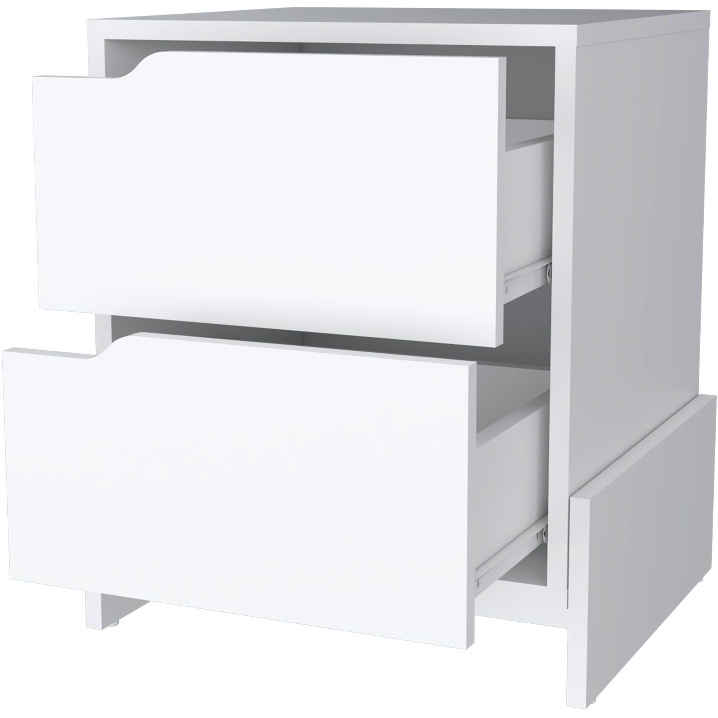 Ralston 2-Drawer Nightstand In White(D0102H55Lg2)