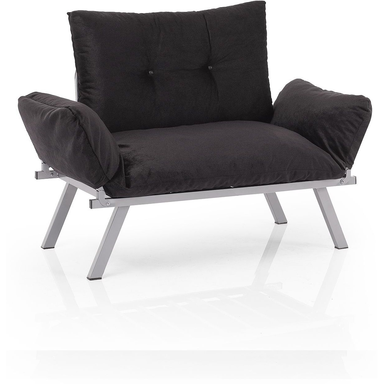 Alora Metal Legs Futon Love Seat(D0102H59Yk2)