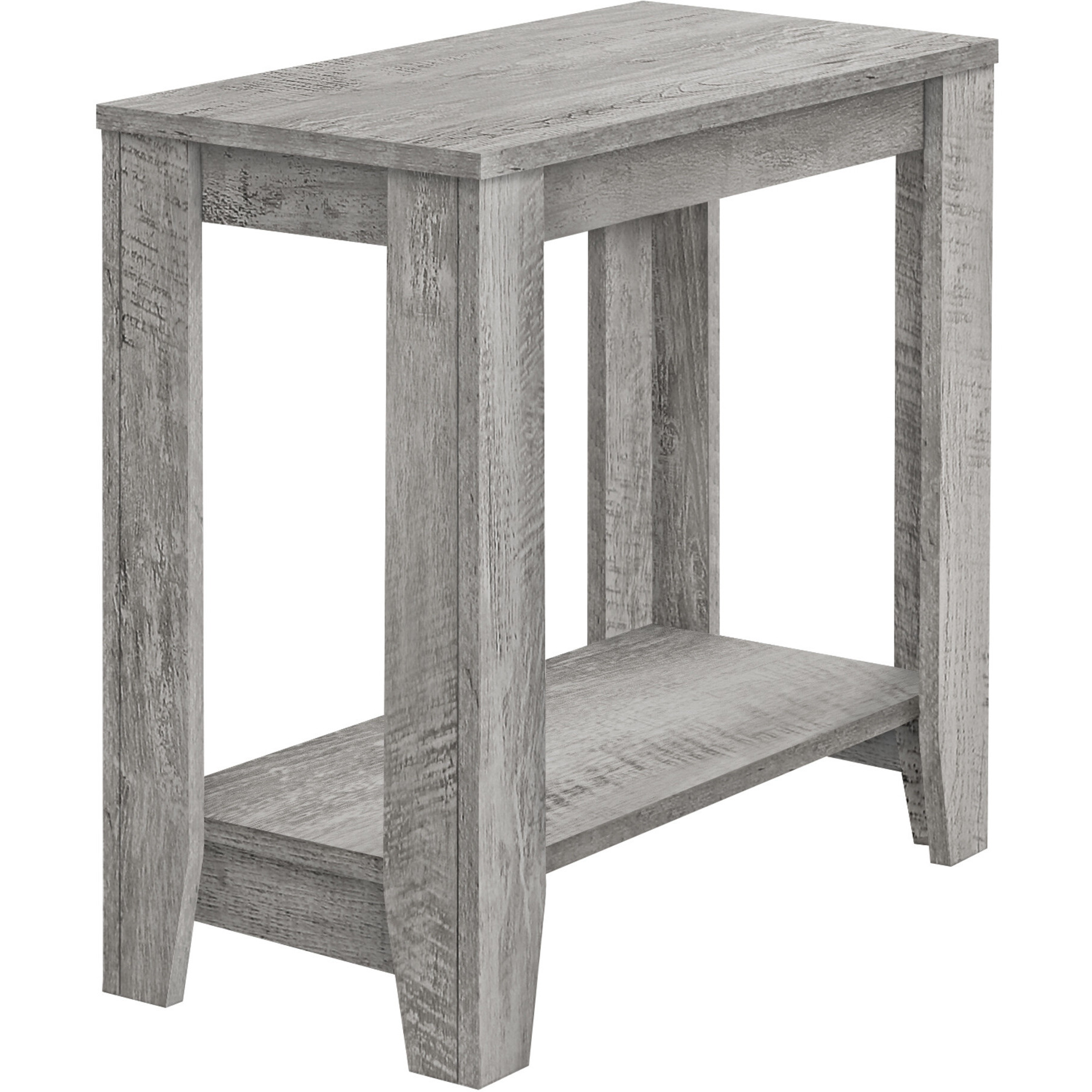 22 Grey End Table With Shelf