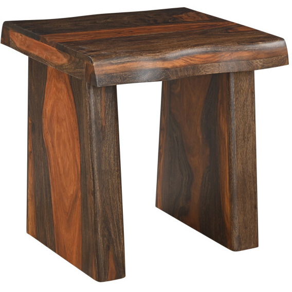 23 Dark Brown Solid Wood End Table