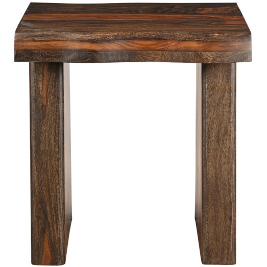 23 Dark Brown Solid Wood End Table