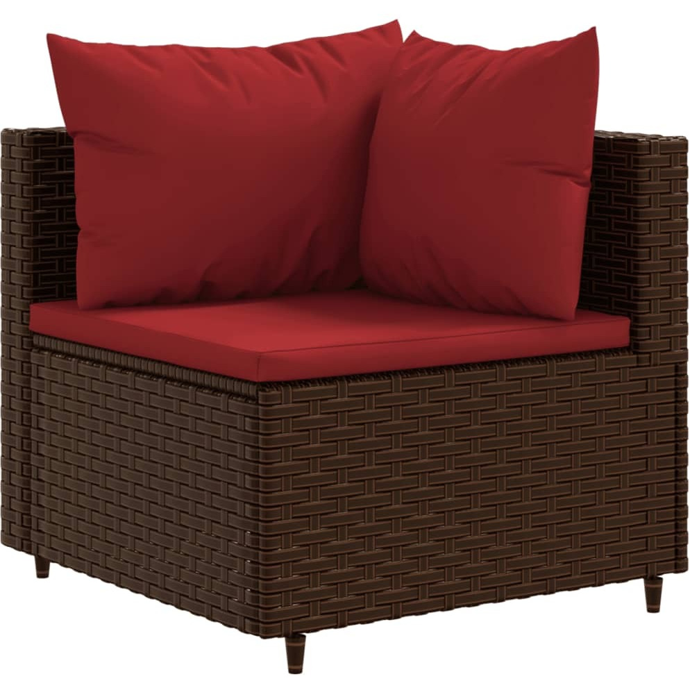 Vidaxl 10 Piece Patio Lounge Set With Cushions Brown Poly Rattan