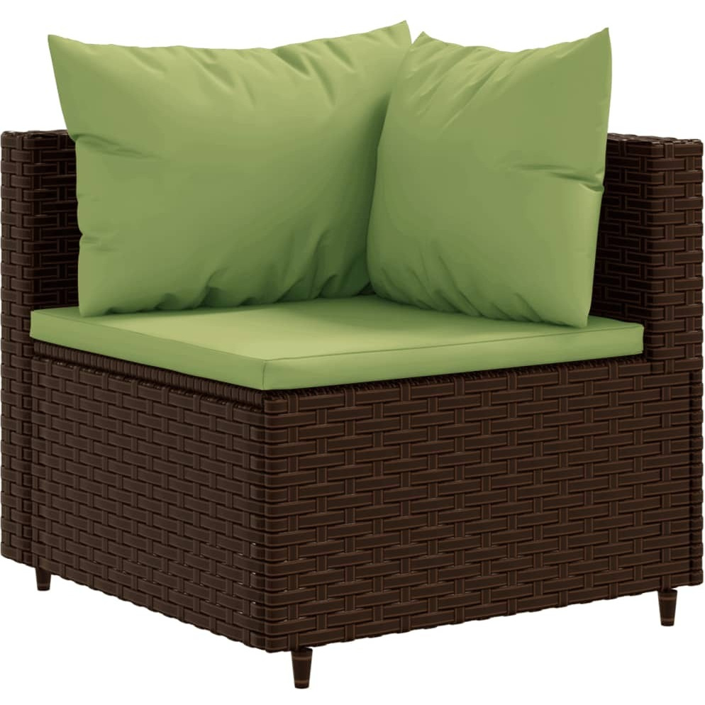 Vidaxl 10 Piece Patio Lounge Set With Cushions Brown Poly Rattan