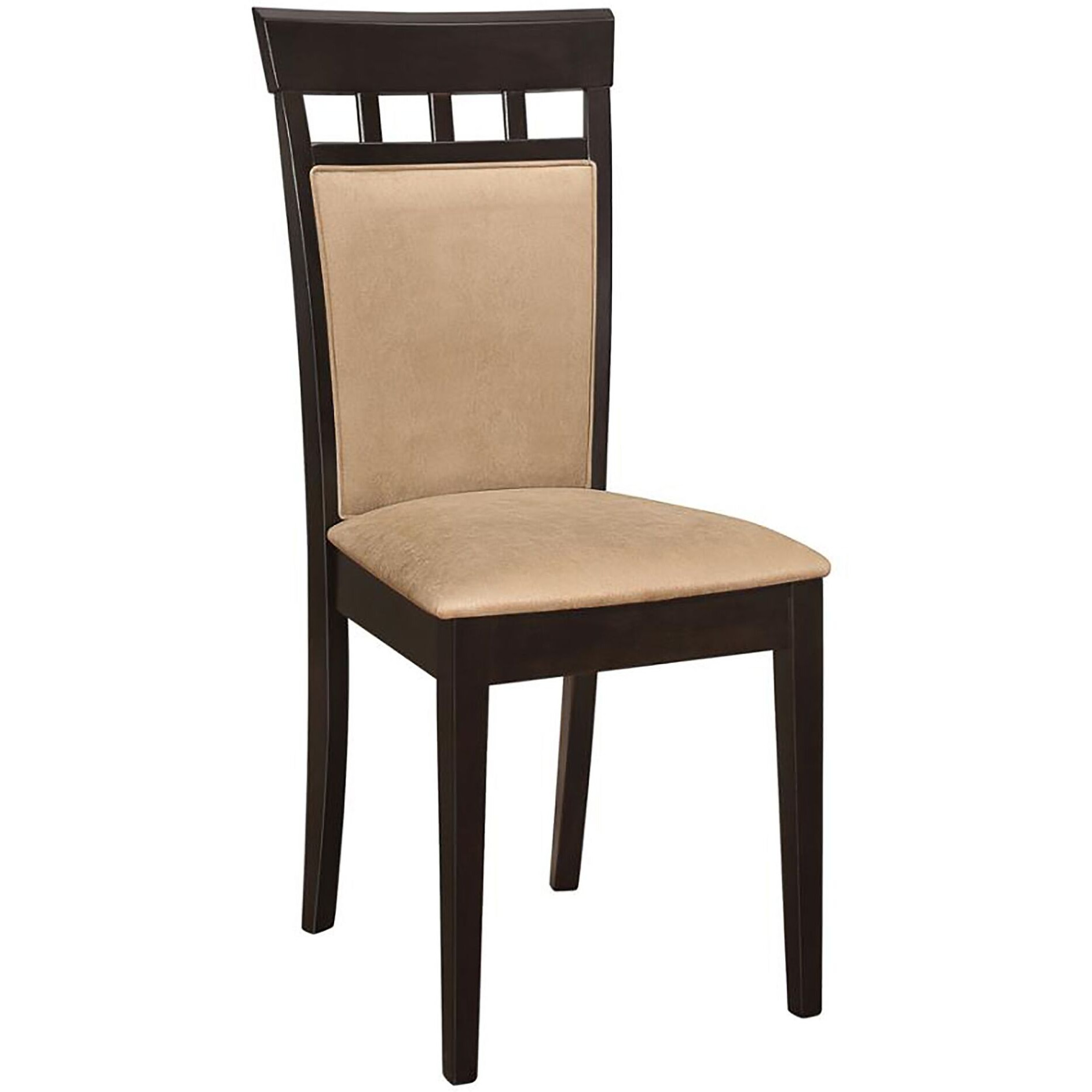 Beige And Cappuccino Upholstered Side Chairs (Set Of 2)