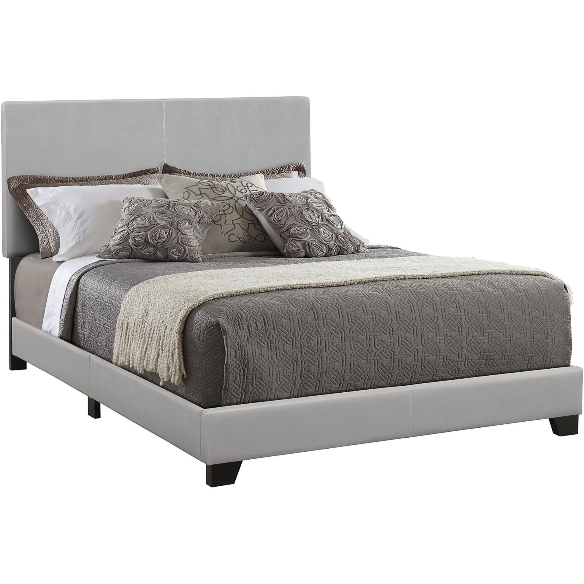 Grey Queen Panel Bed