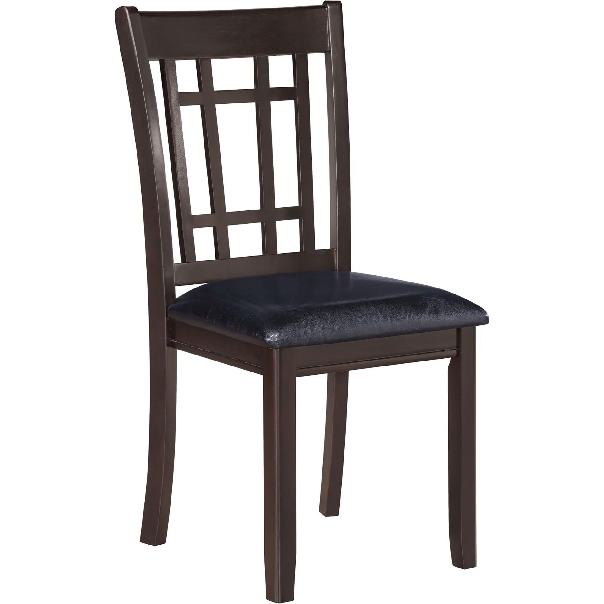 Espresso And Black Lattice Back Side Chairs (Set Of 2)