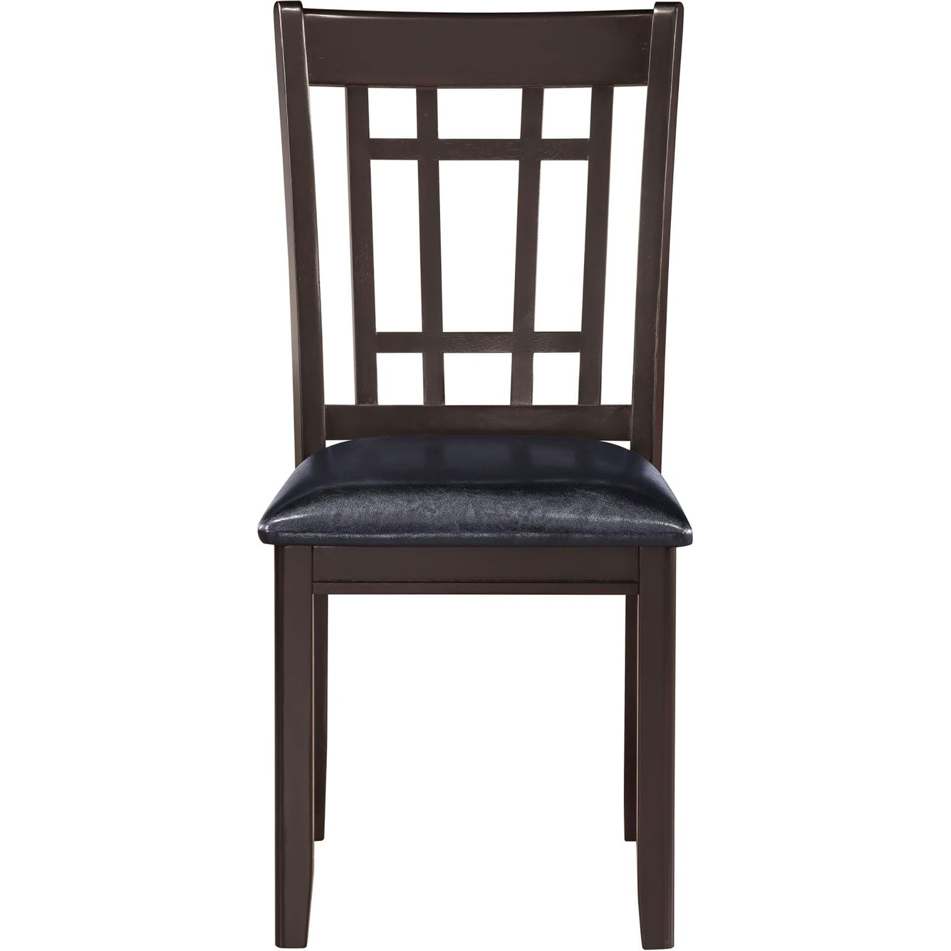 Espresso And Black Lattice Back Side Chairs (Set Of 2)