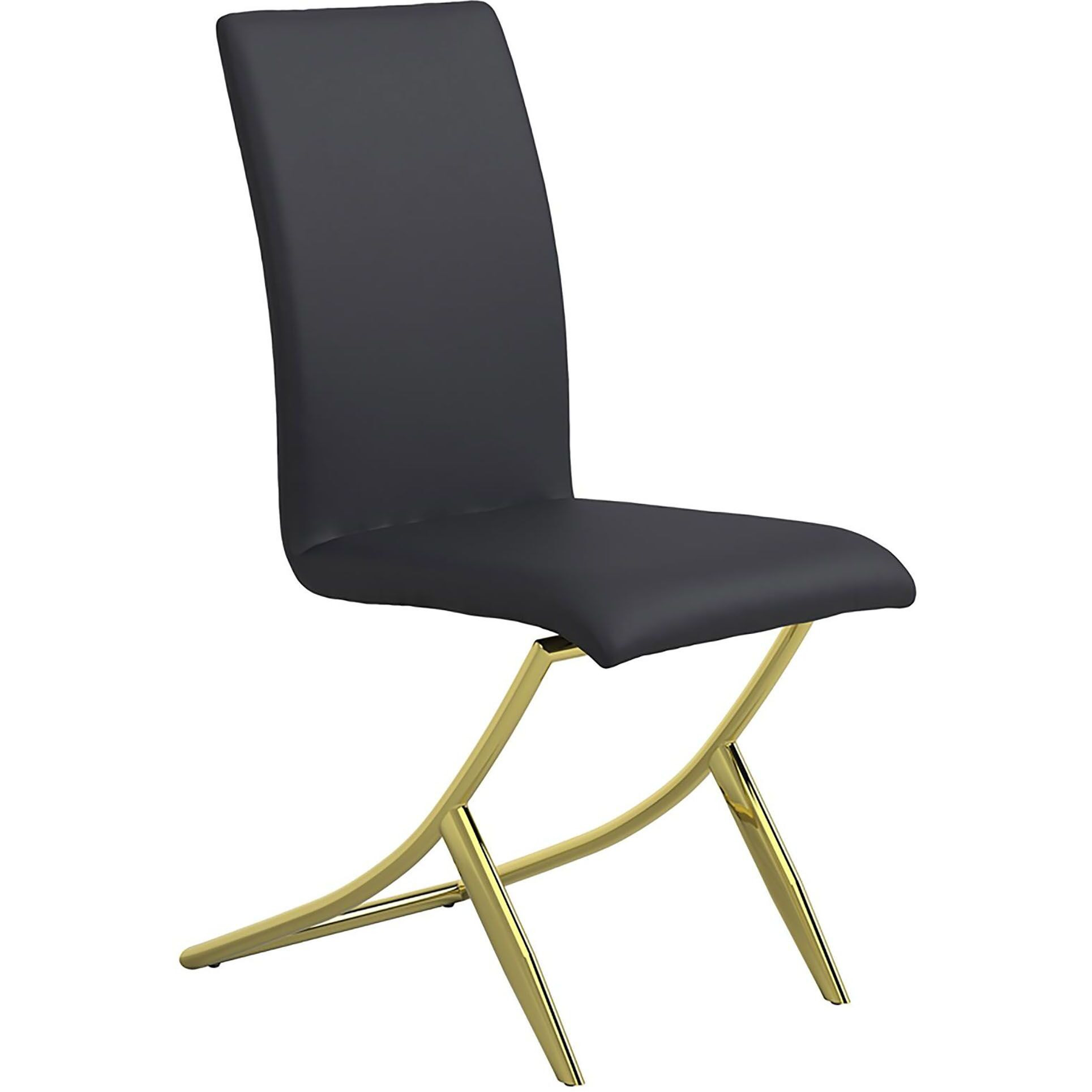 Black And Brass Dining Chairs (Set Of 2)