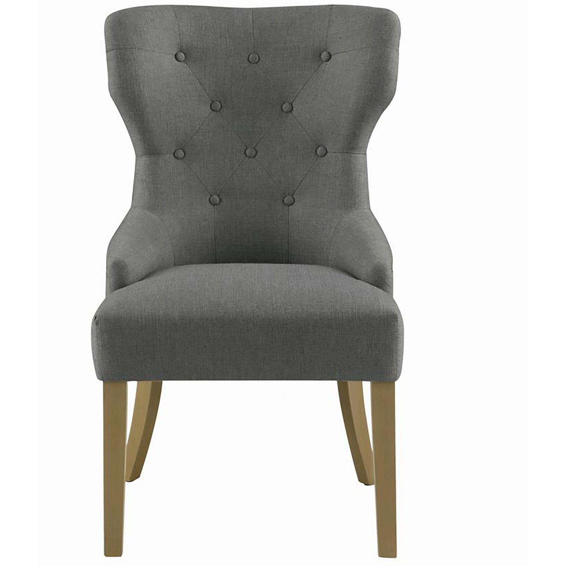 Grey And Rustic Smoke Tufted Dining Chair