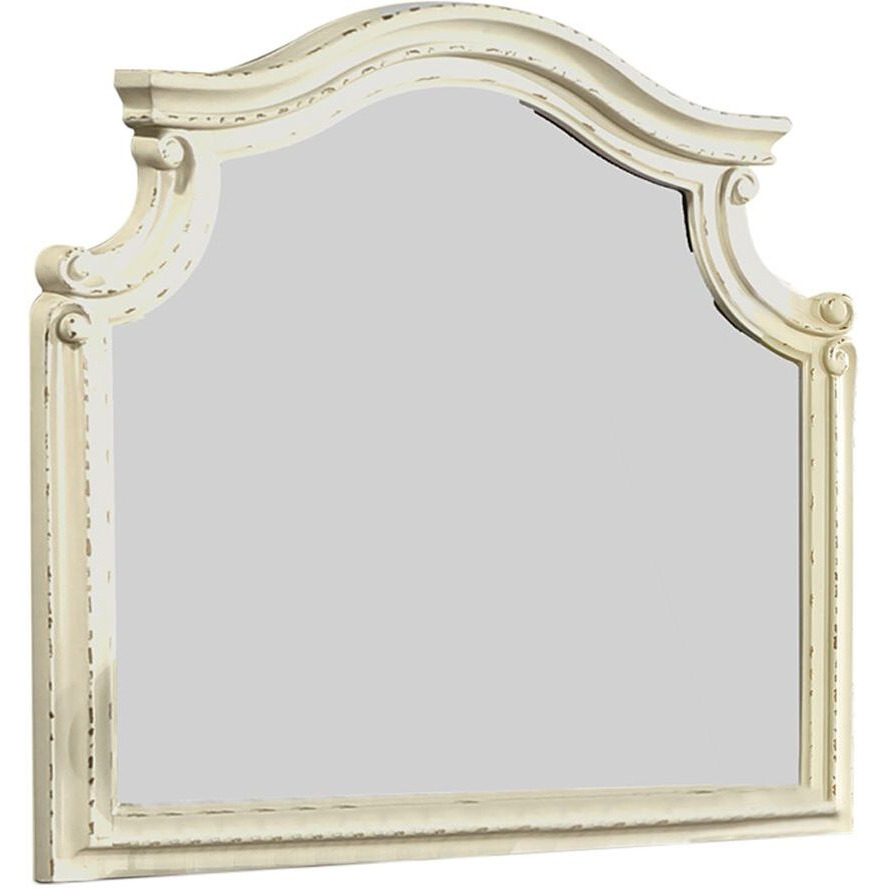 Noble Traditional Style Mirror Made With Wood In Antique Beige