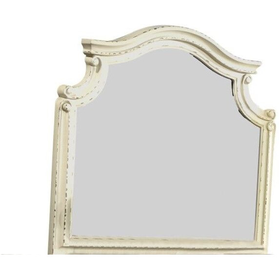 Noble Traditional Style Mirror Made With Wood In Antique Beige