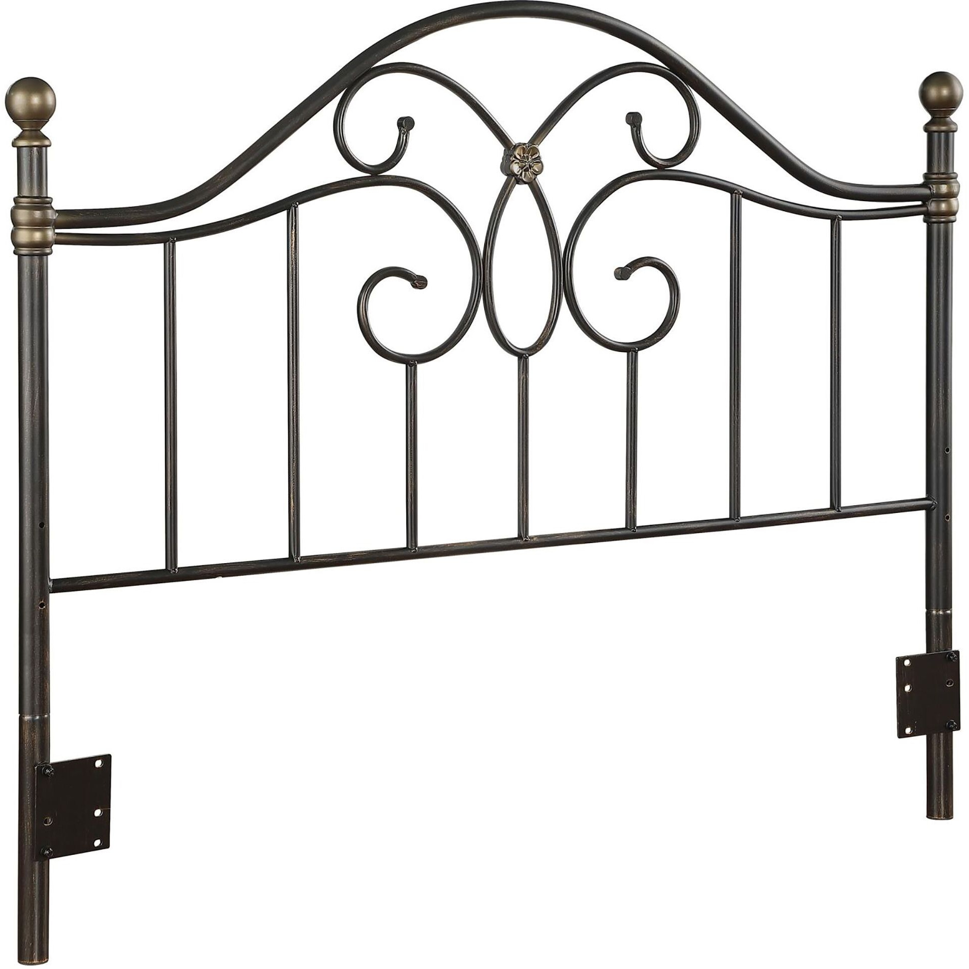 Black And Bronze Full And Queen Metal Headboard