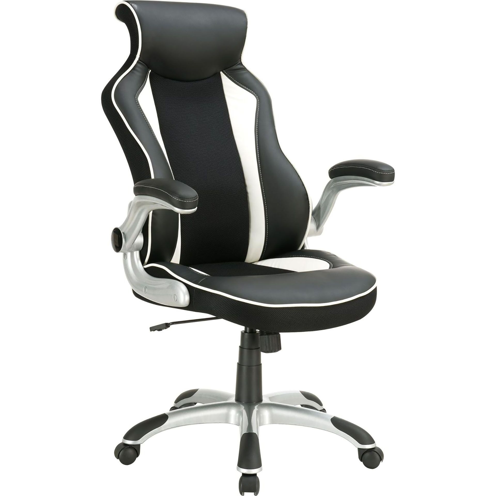 Black And Silver Adjustable Height Office Chair