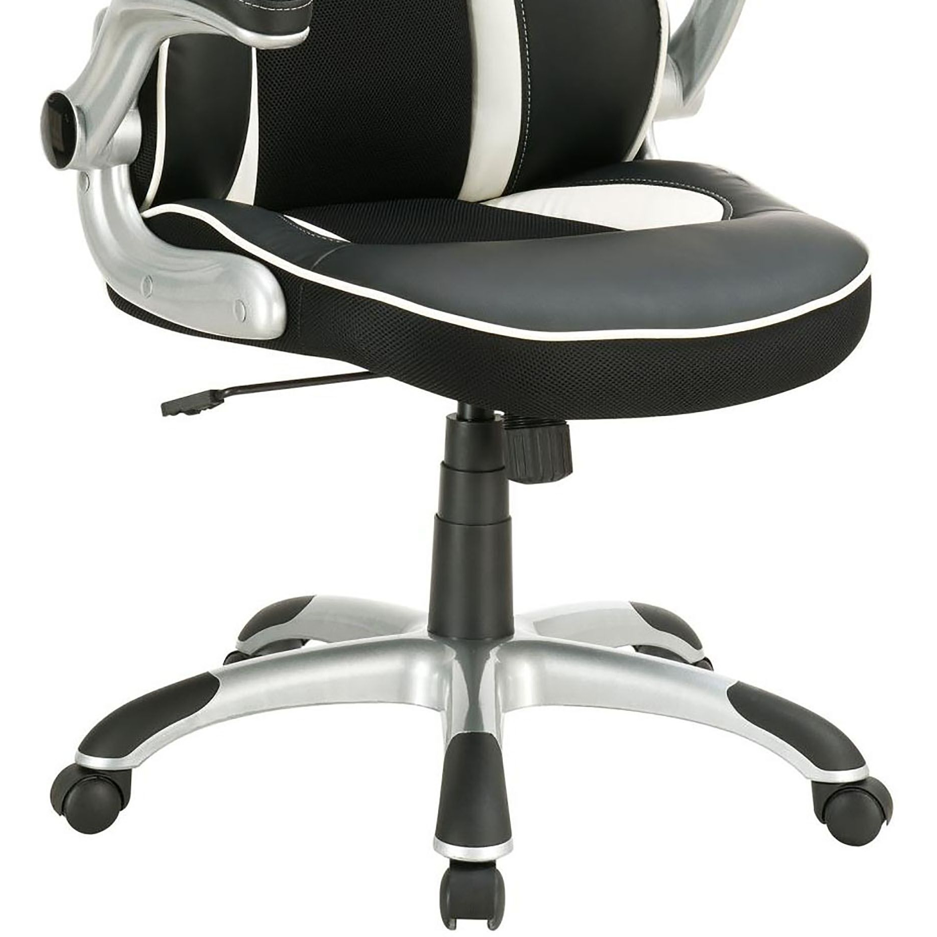 Black And Silver Adjustable Height Office Chair