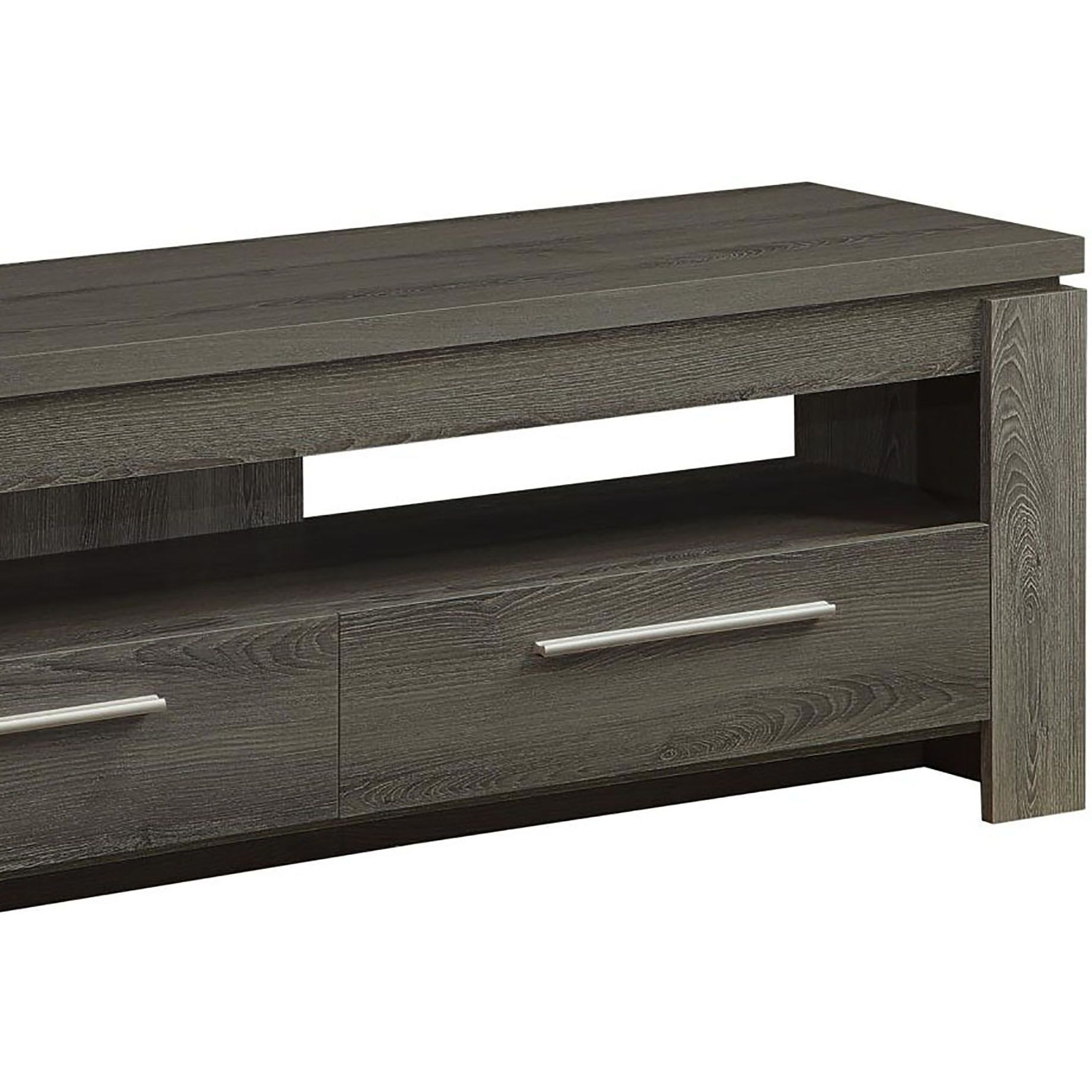 Weathered Grey 59-Inch 2-Drawer Tv Console