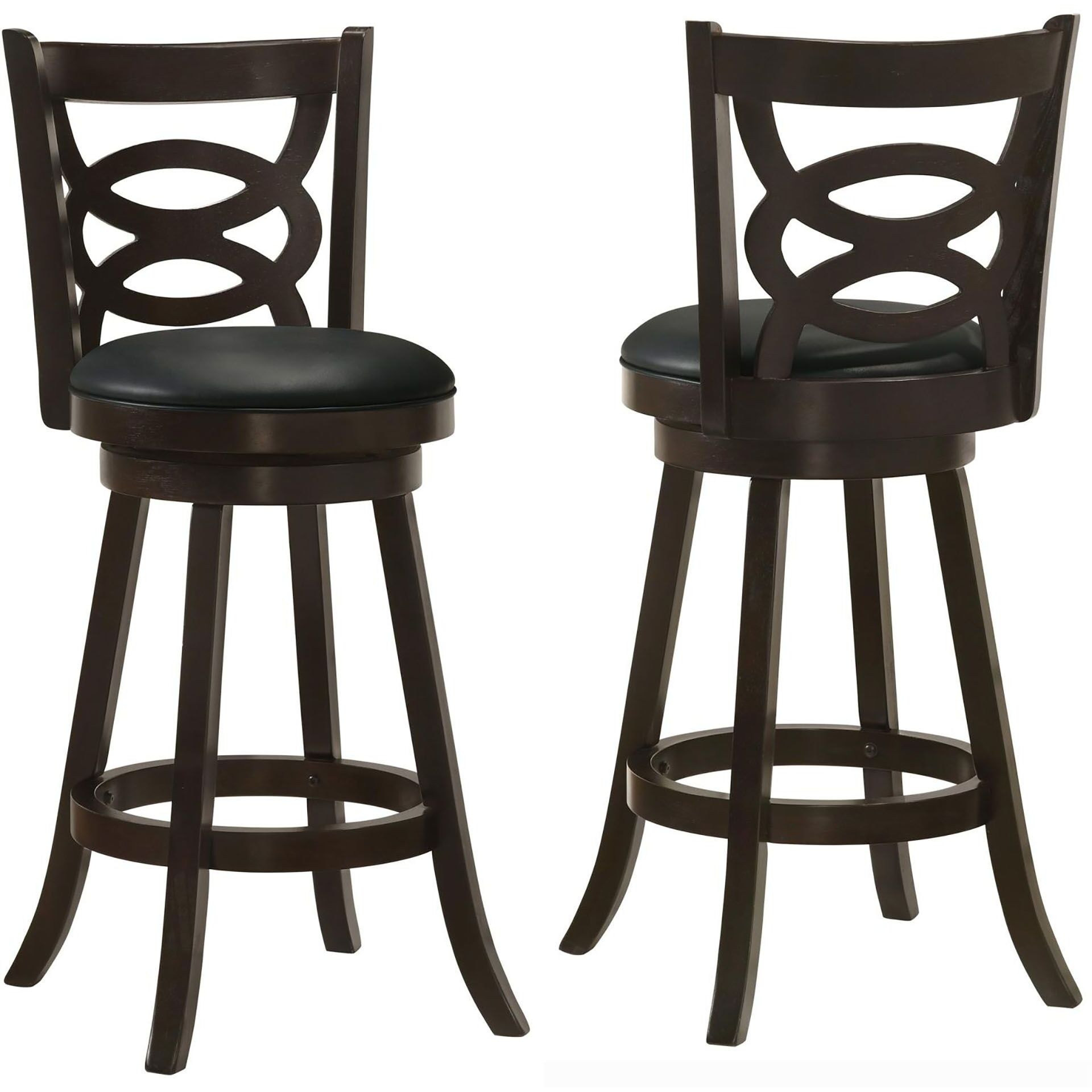 Cappuccino Swivel Bar Height Stool (Set Of 2)