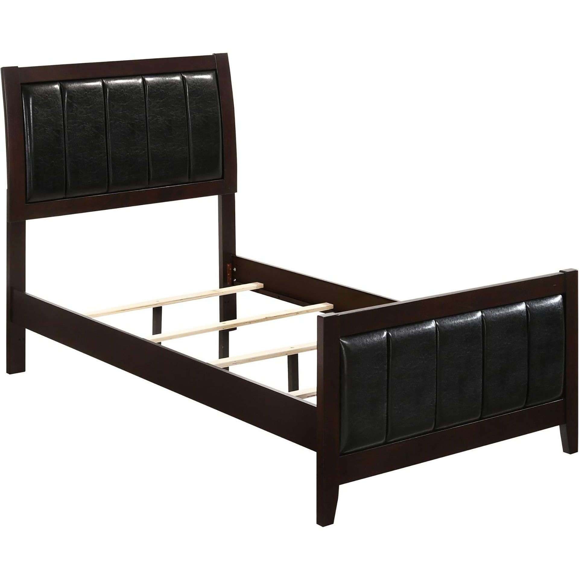 Cappuccino And Black Twin Panel Bed