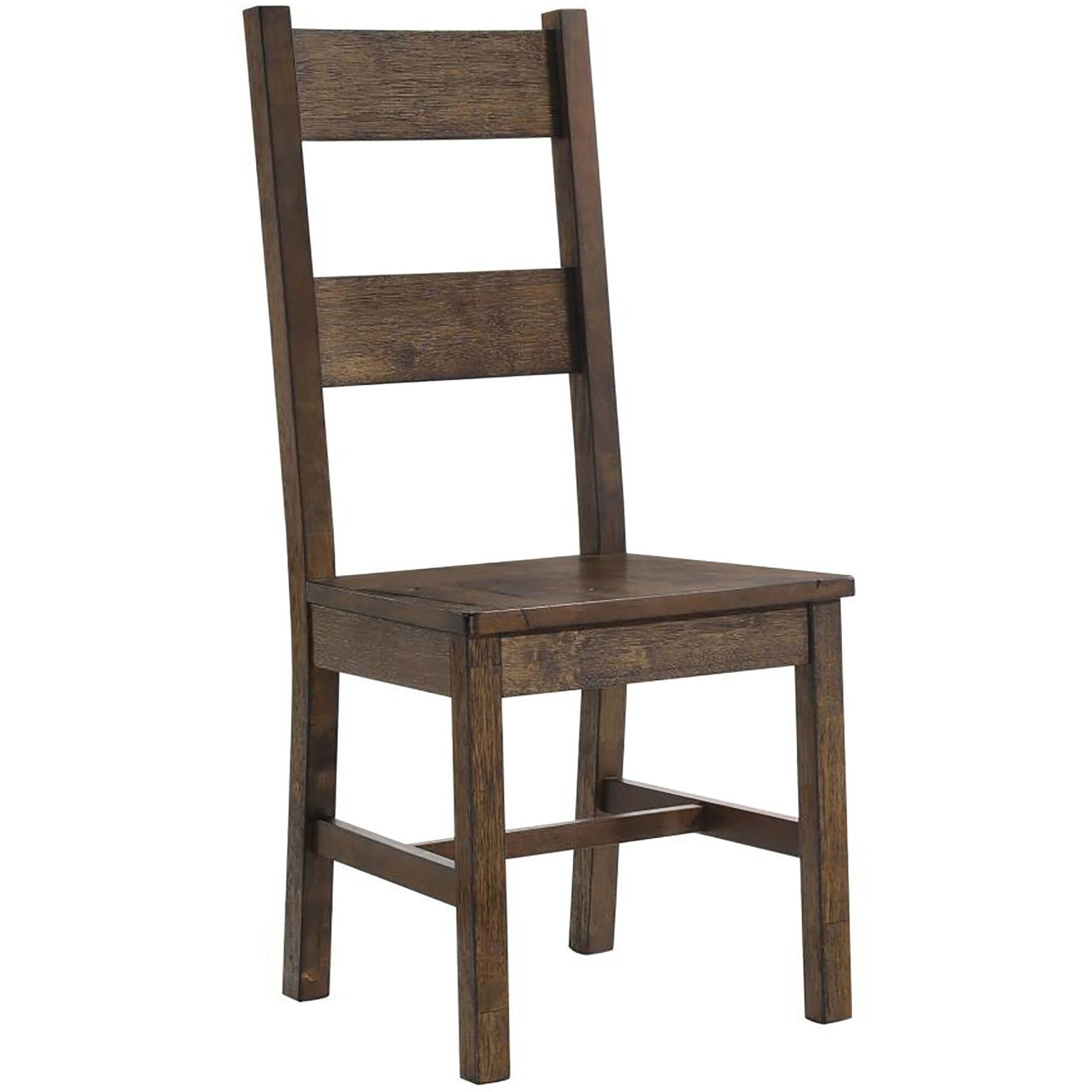 Rustic Golden Brown Ladder Back Dining Chairs (Set Of 2)