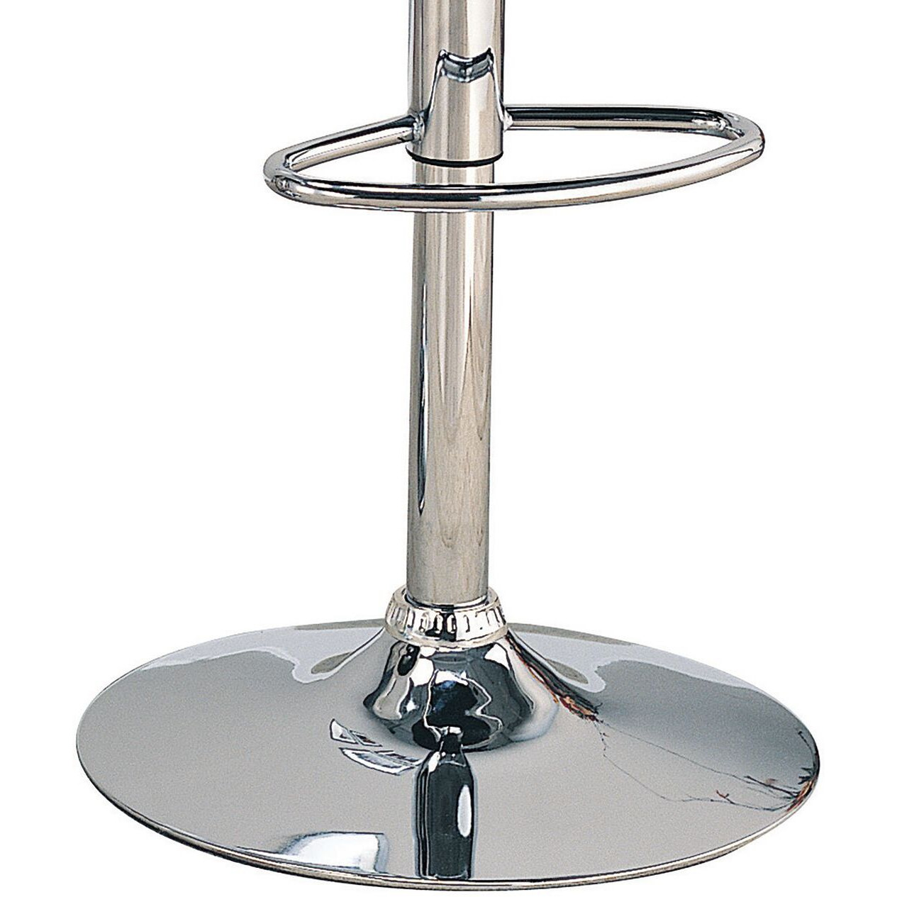 Black And Chrome Adjustable Bar Stool