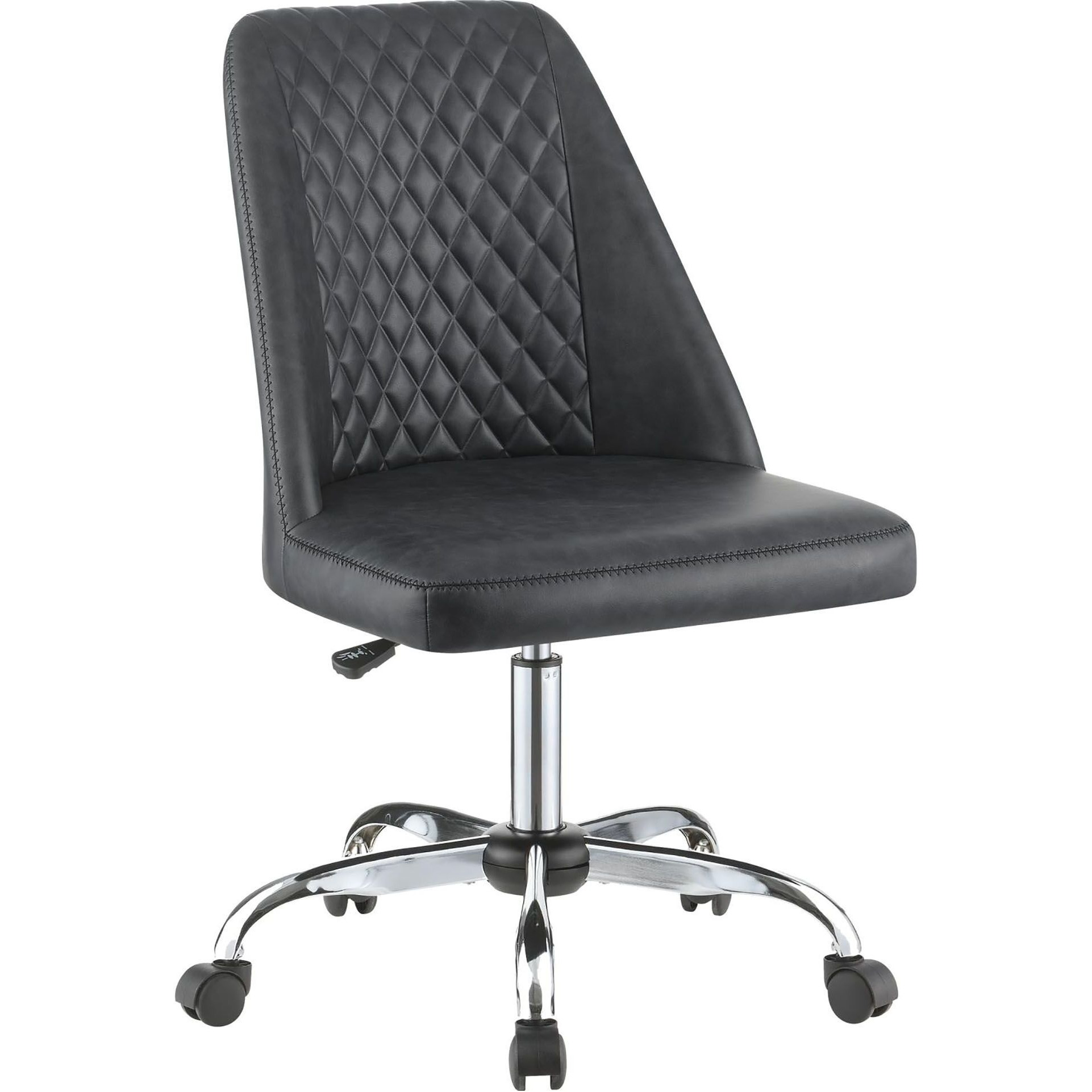 Grey And Chrome Adjustable Desk Chair