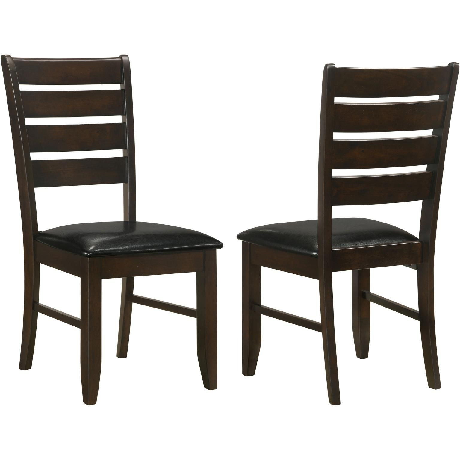 Cappuccino And Black Padded Seat Side Chairs (Set Of 2)