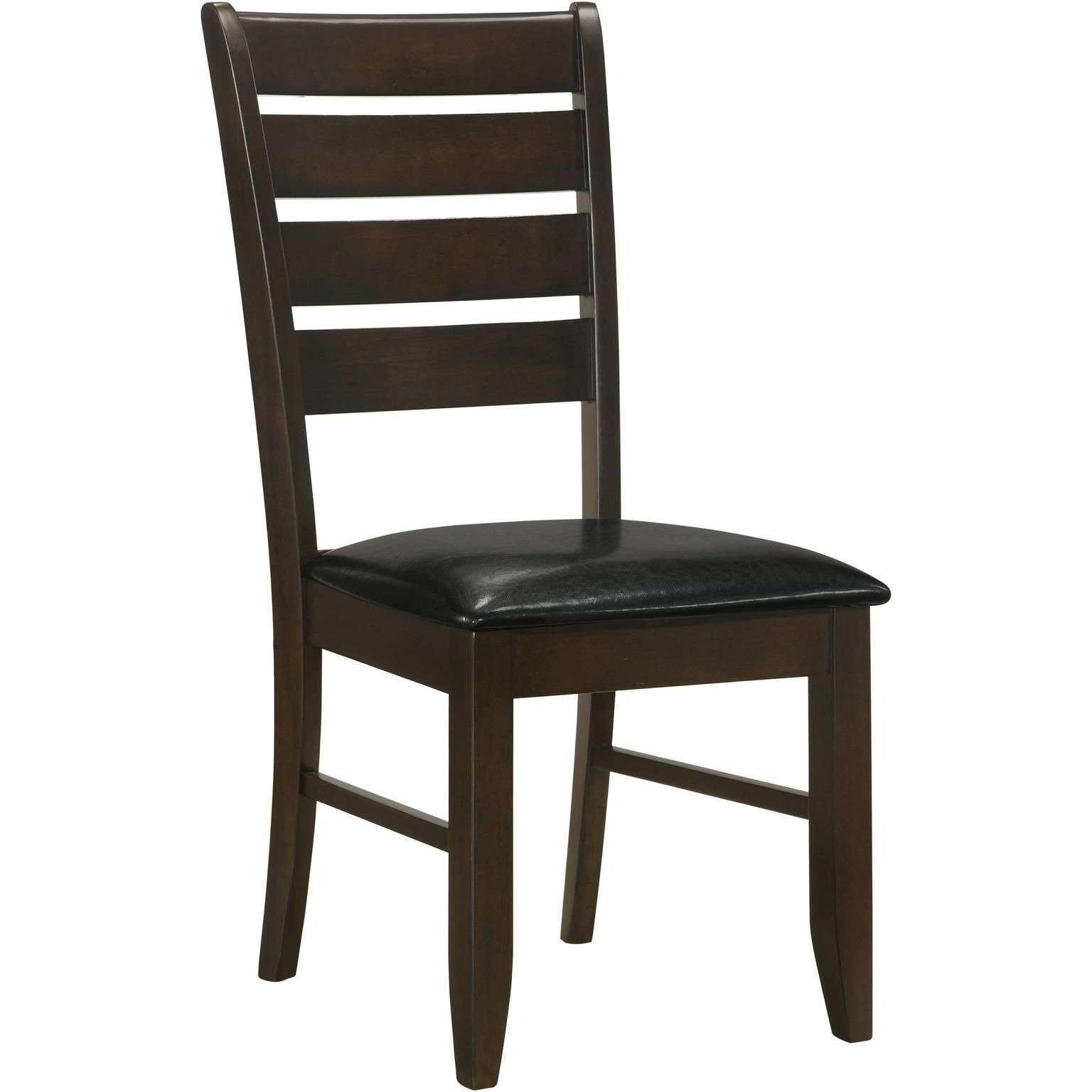 Cappuccino And Black Padded Seat Side Chairs (Set Of 2)