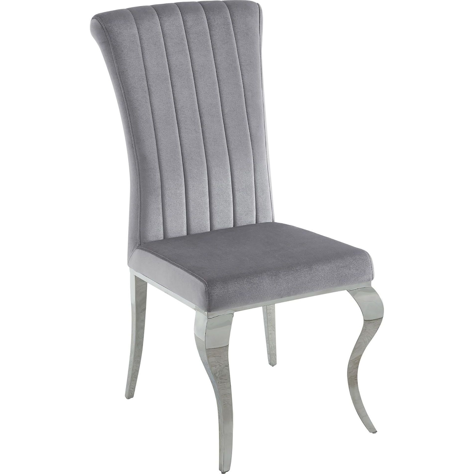 Grey Upholstered Side Chairs (Set Of 4)