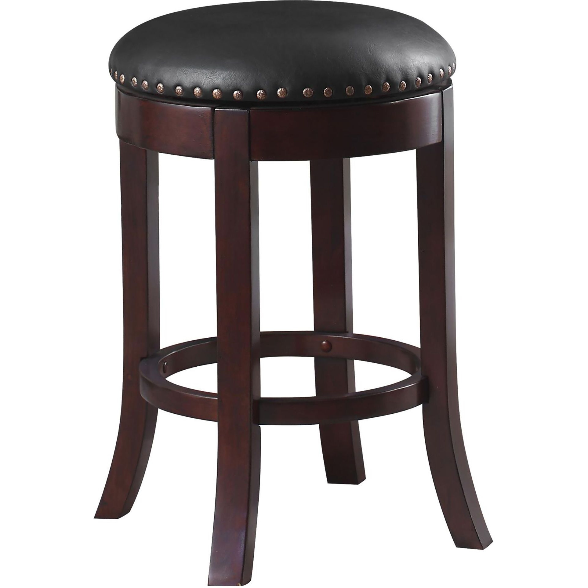 Dark Brown And Medium Brown Swivel Counter Height Stools (Set Of 2)