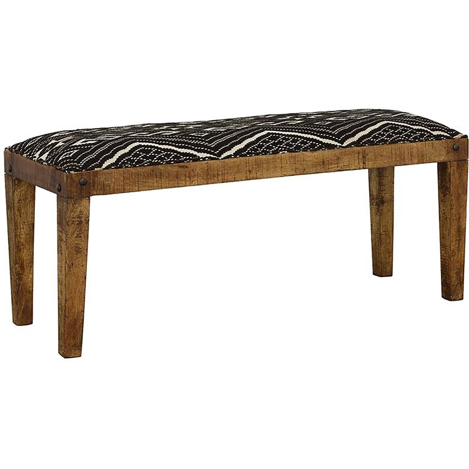 Black And White Upholstered Bench