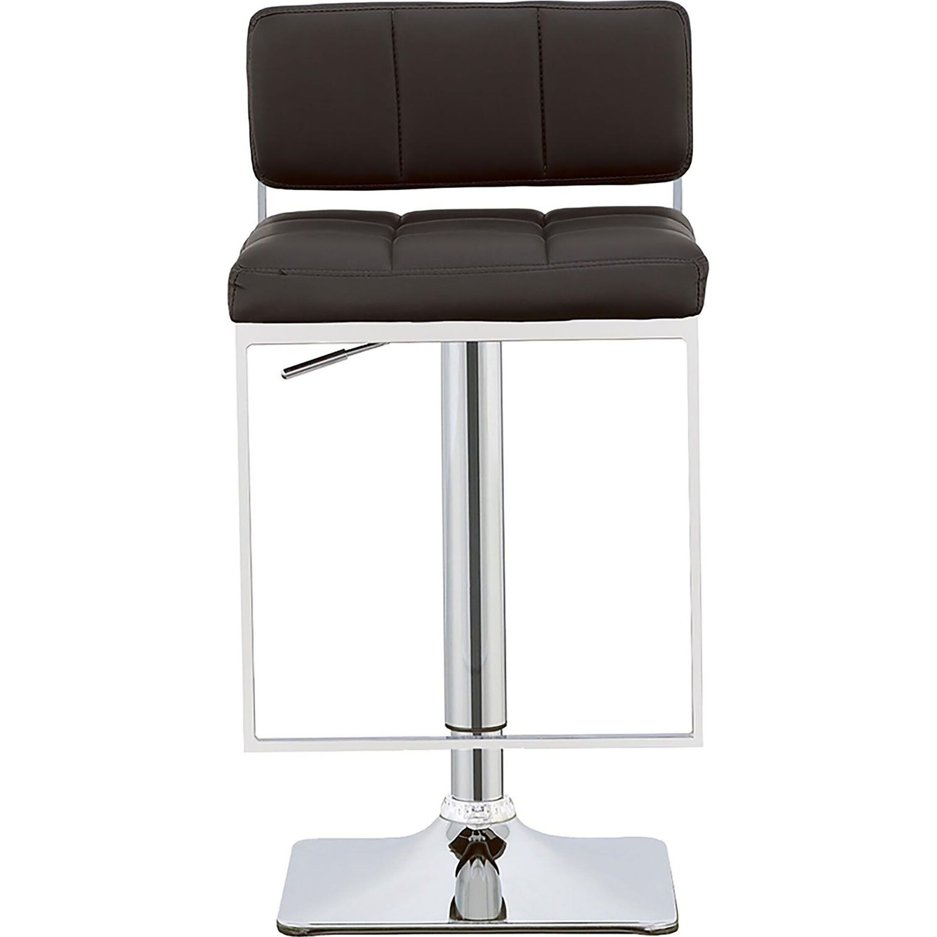 Black And Chrome Adjustable Bar Stool