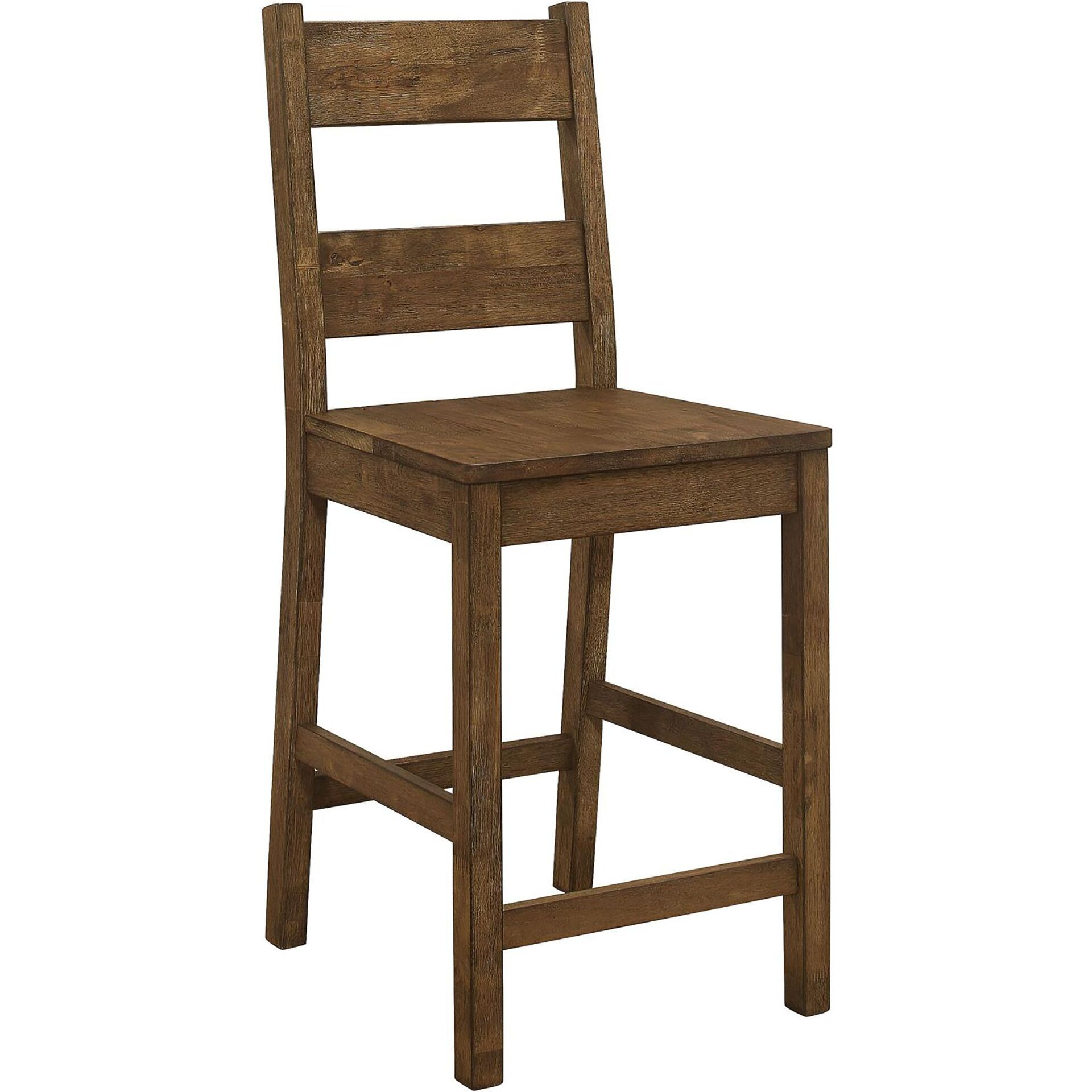 Rustic Golden Brown Ladder Back Counter Height Stools (Set Of 2)