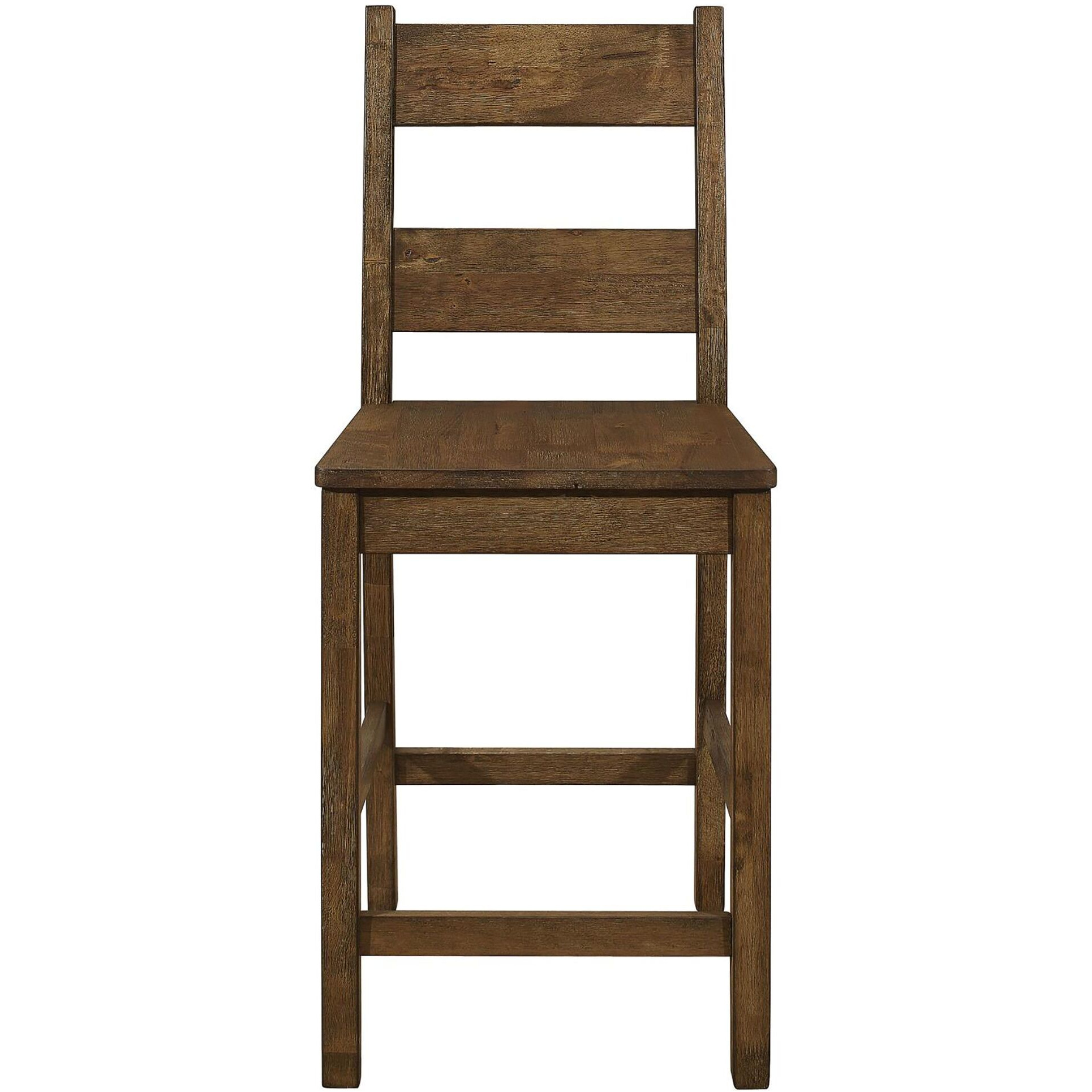 Rustic Golden Brown Ladder Back Counter Height Stools (Set Of 2)