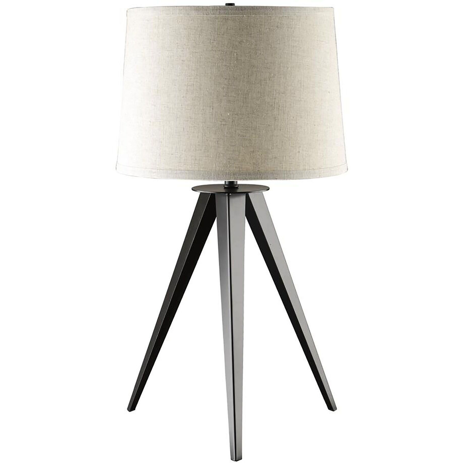 Grey And Black Tripod Floor Lamp