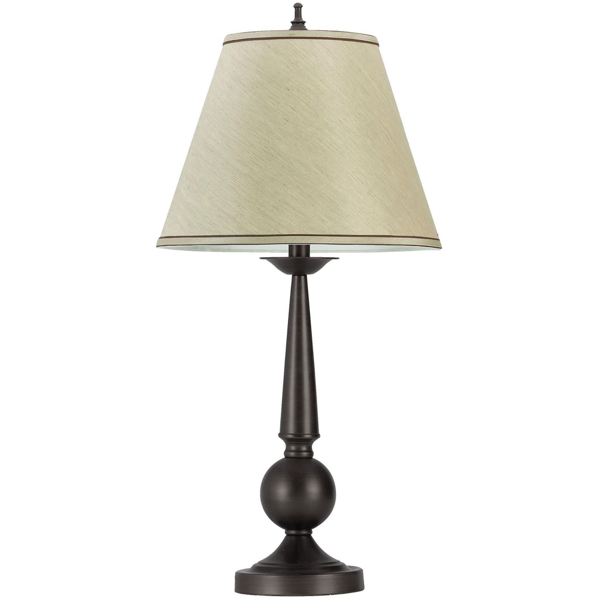 Bronze And Beige Table Lamps With Cone Shade (Set Of 2)