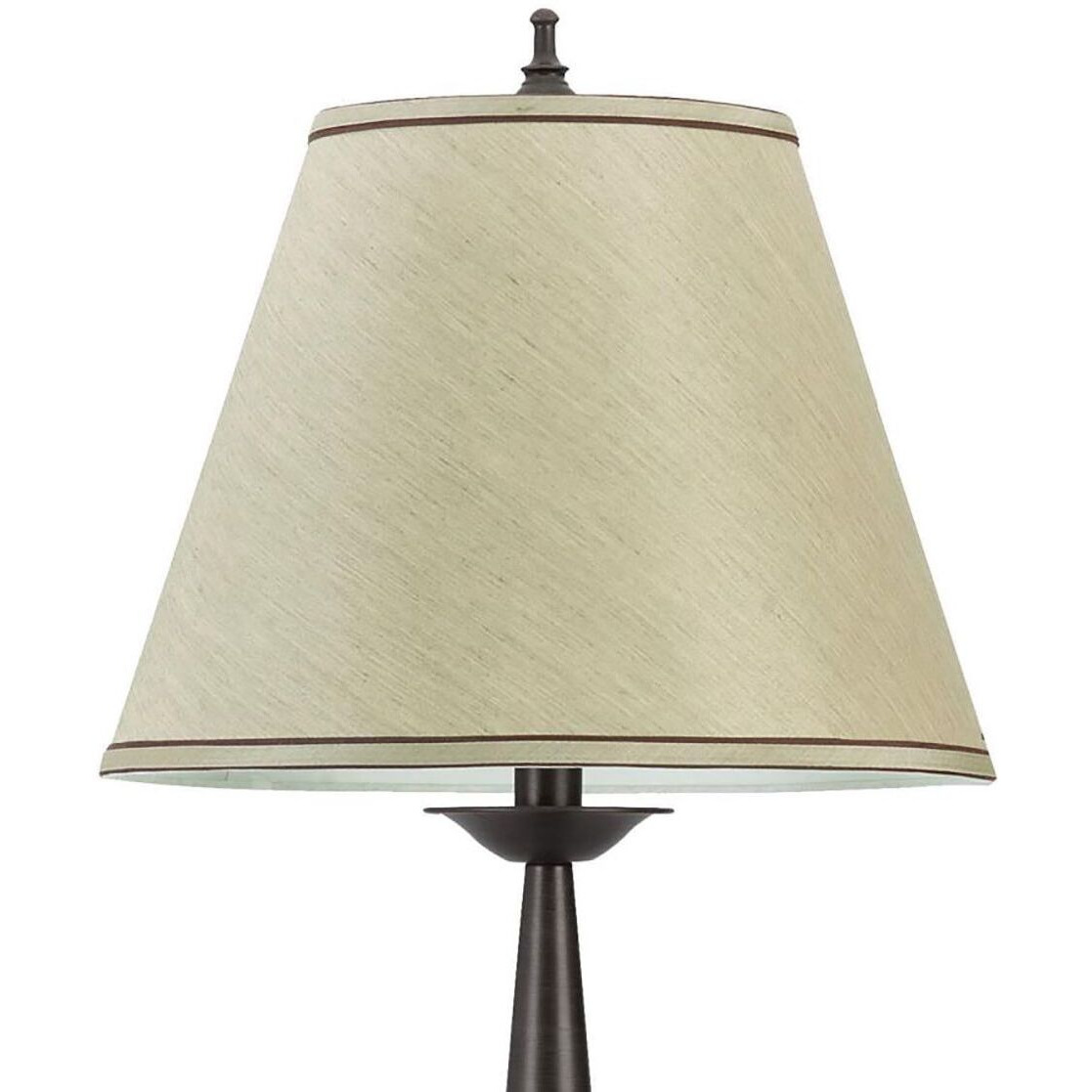 Bronze And Beige Table Lamps With Cone Shade (Set Of 2)