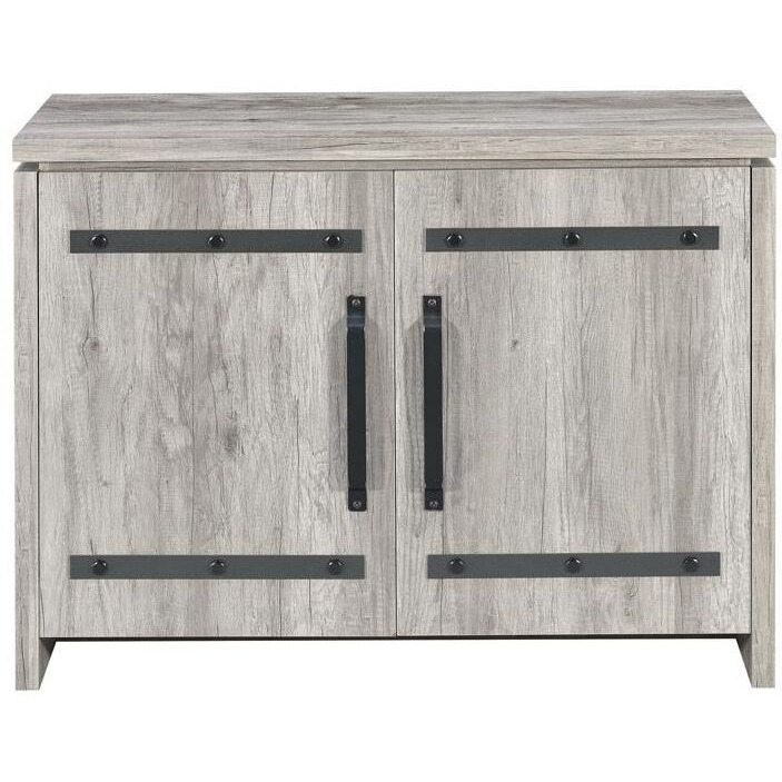 Grey Driftwood 2-Door Accent Cabinet