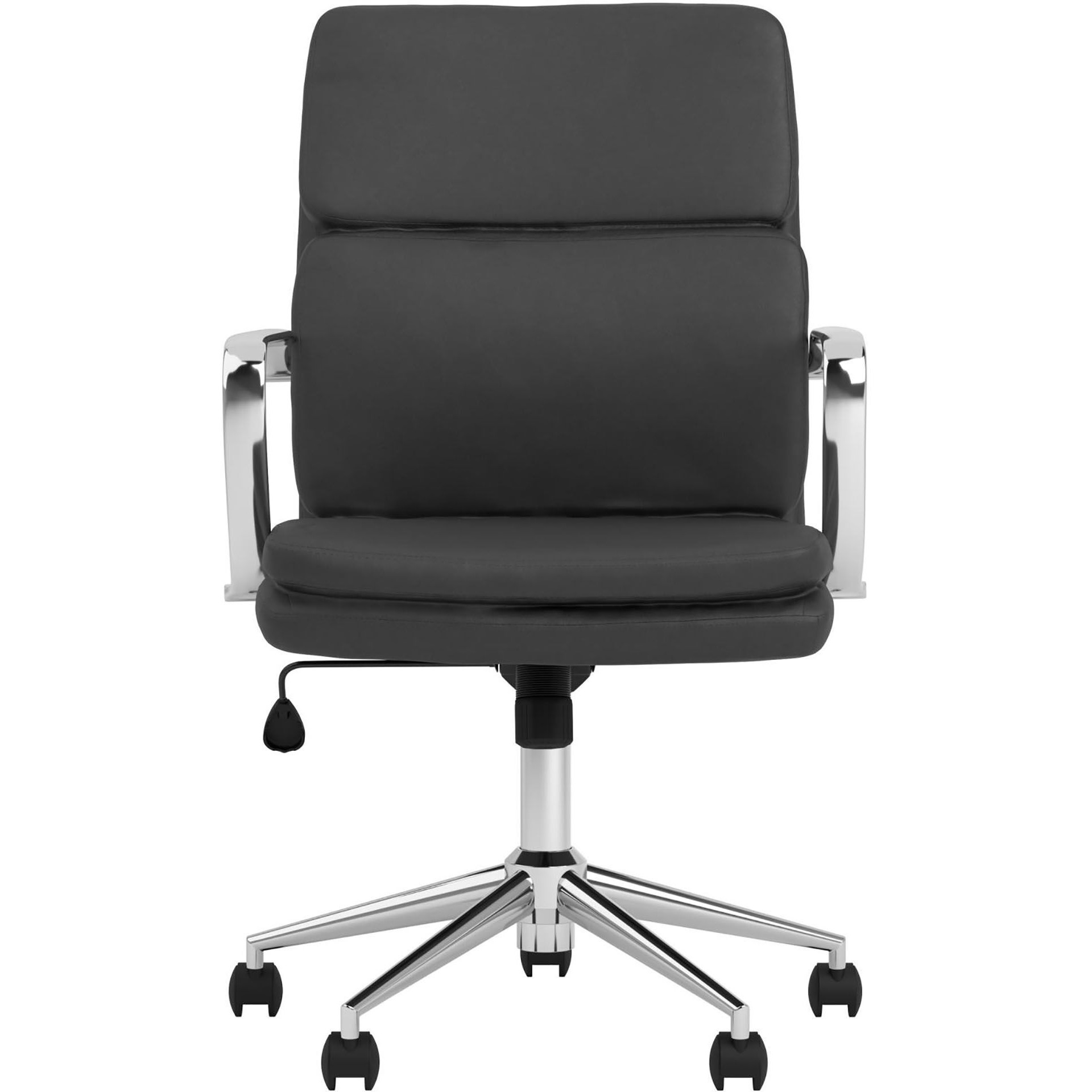 Black Height Adjustable Rolling Office Chair