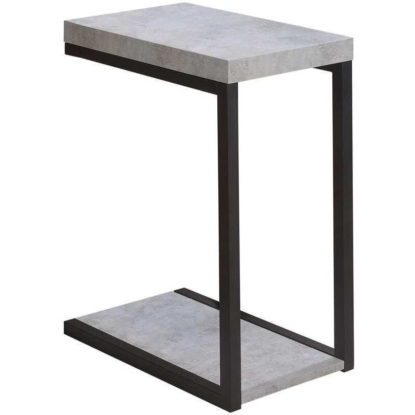 Cement And Black Snack Table