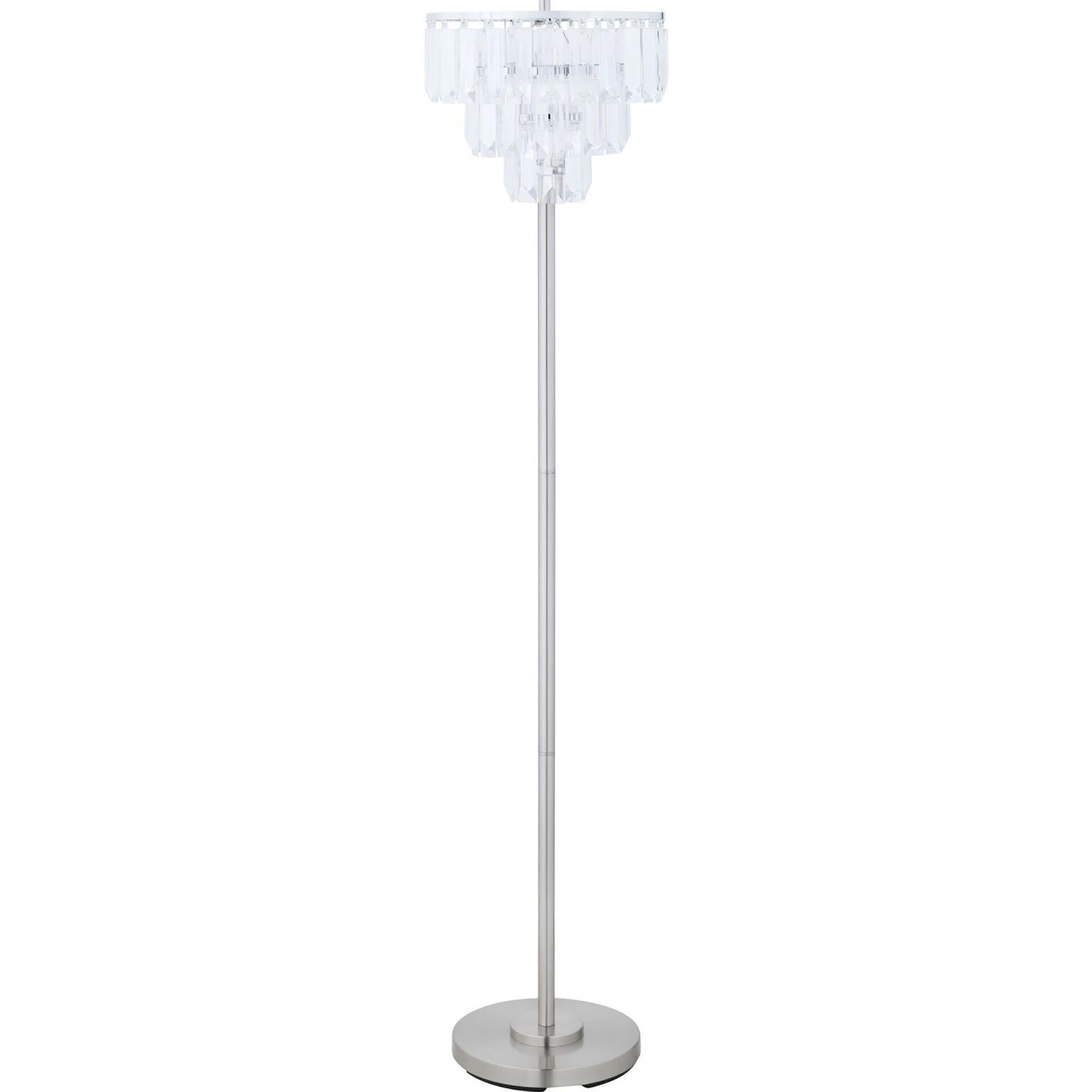 Chrome Metal Base Floor Lamp