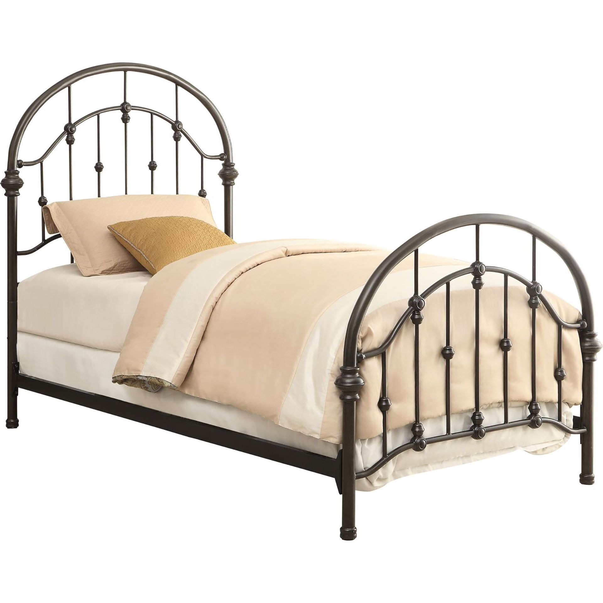 Dark Bronze Metal Twin Bed