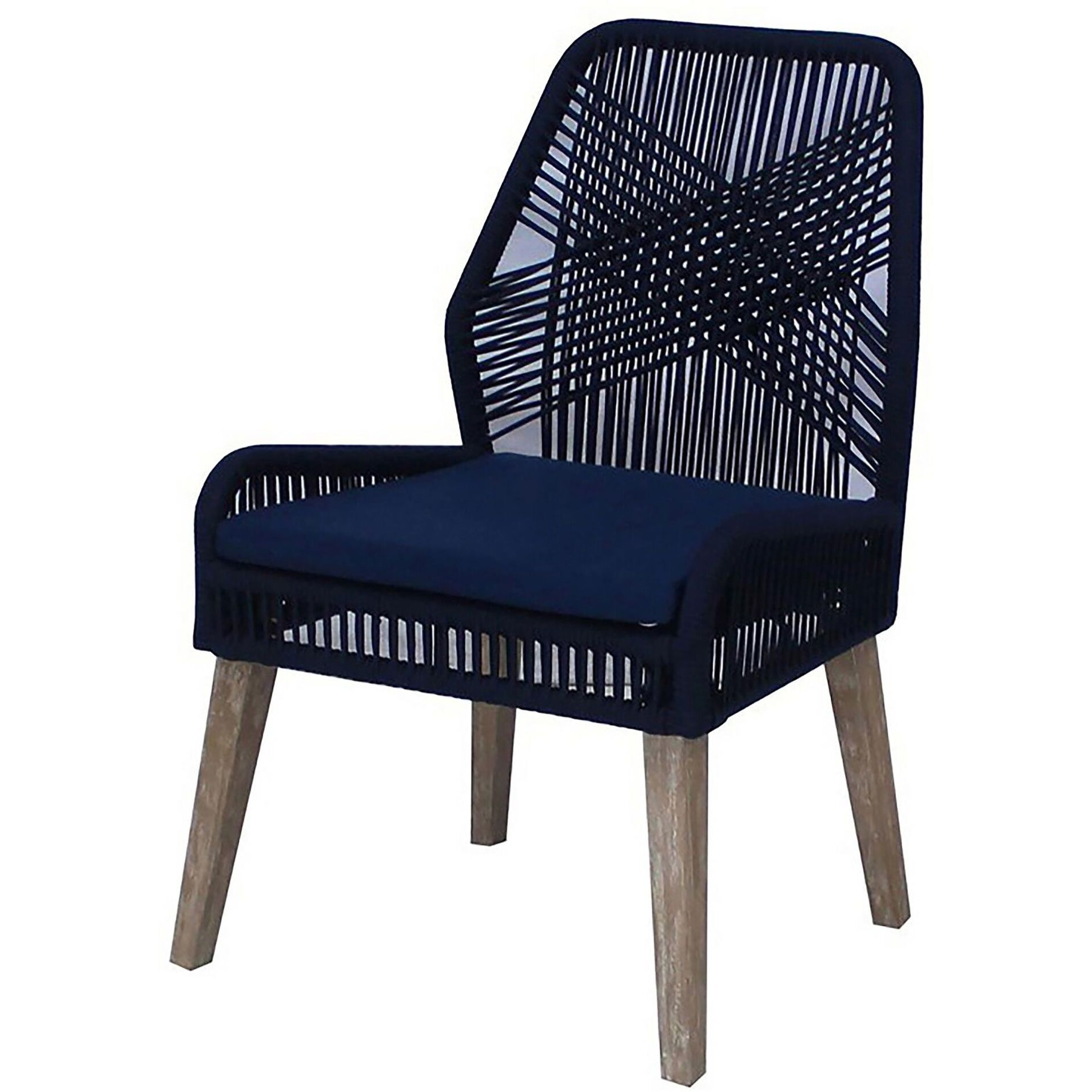 Dark Navy Back Side Chair (Set Of 2)