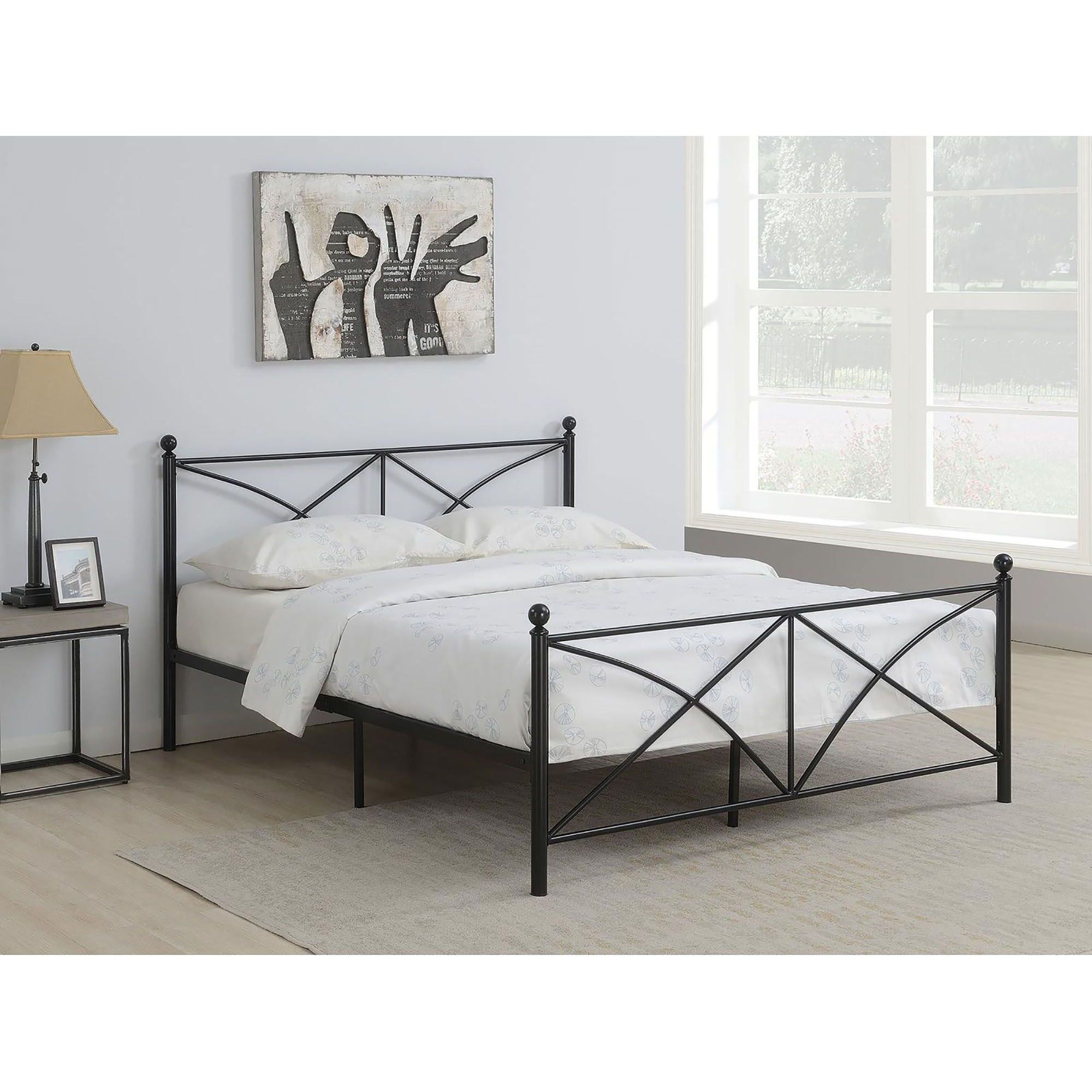 Black Queen Platform Bed