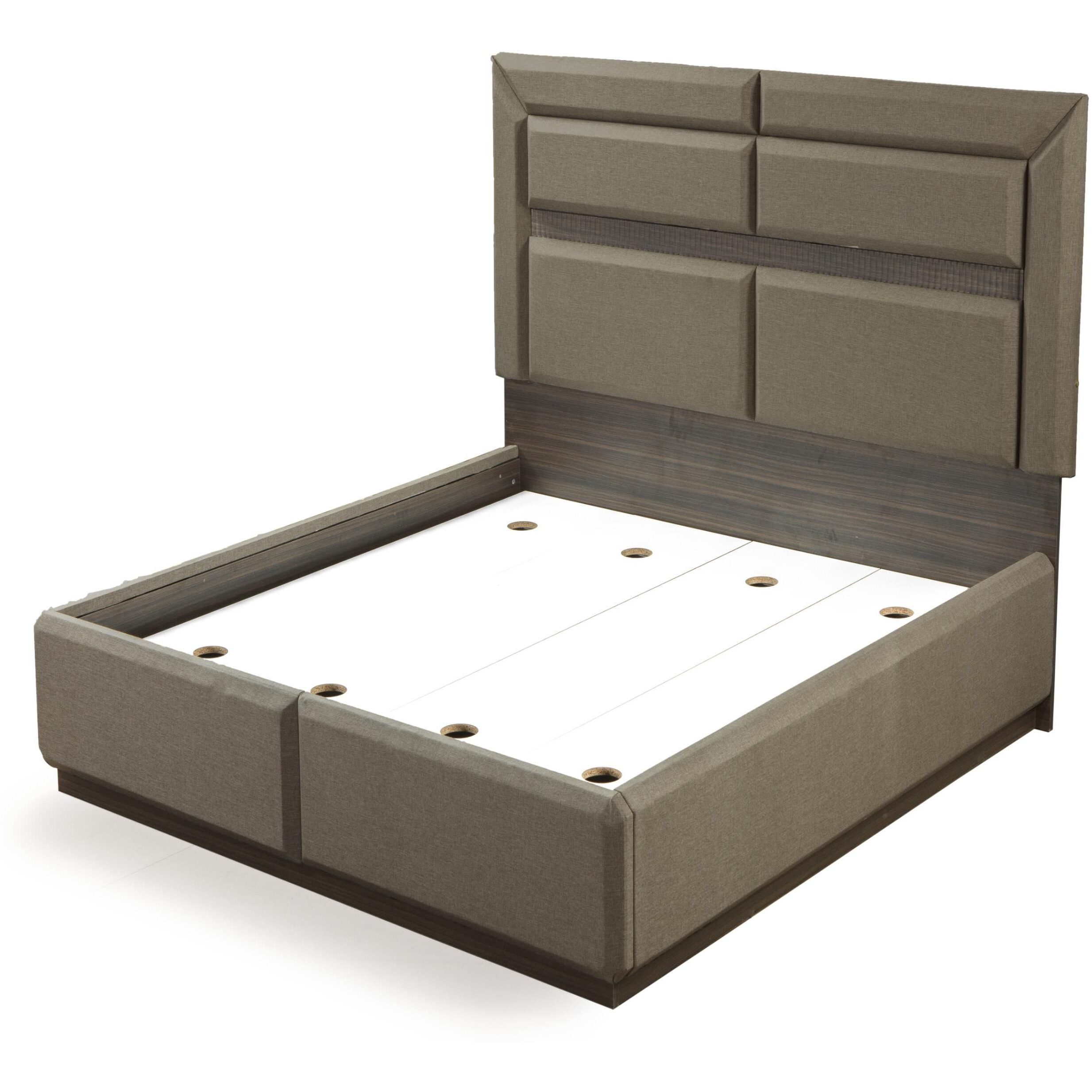 Modern Style Queen Bed Made With Wood In Brown