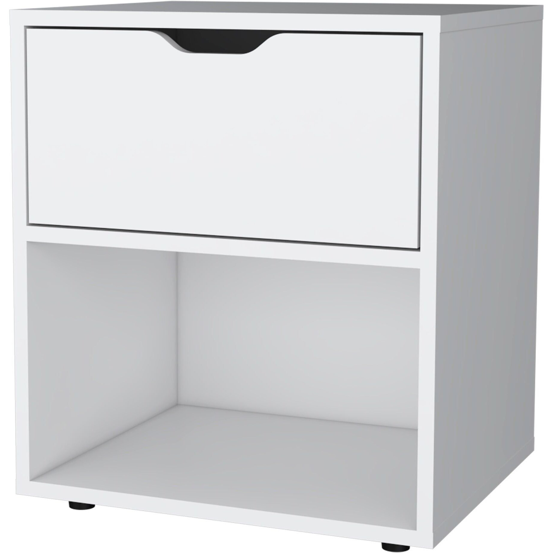 White Elegant Drawer Nightstand