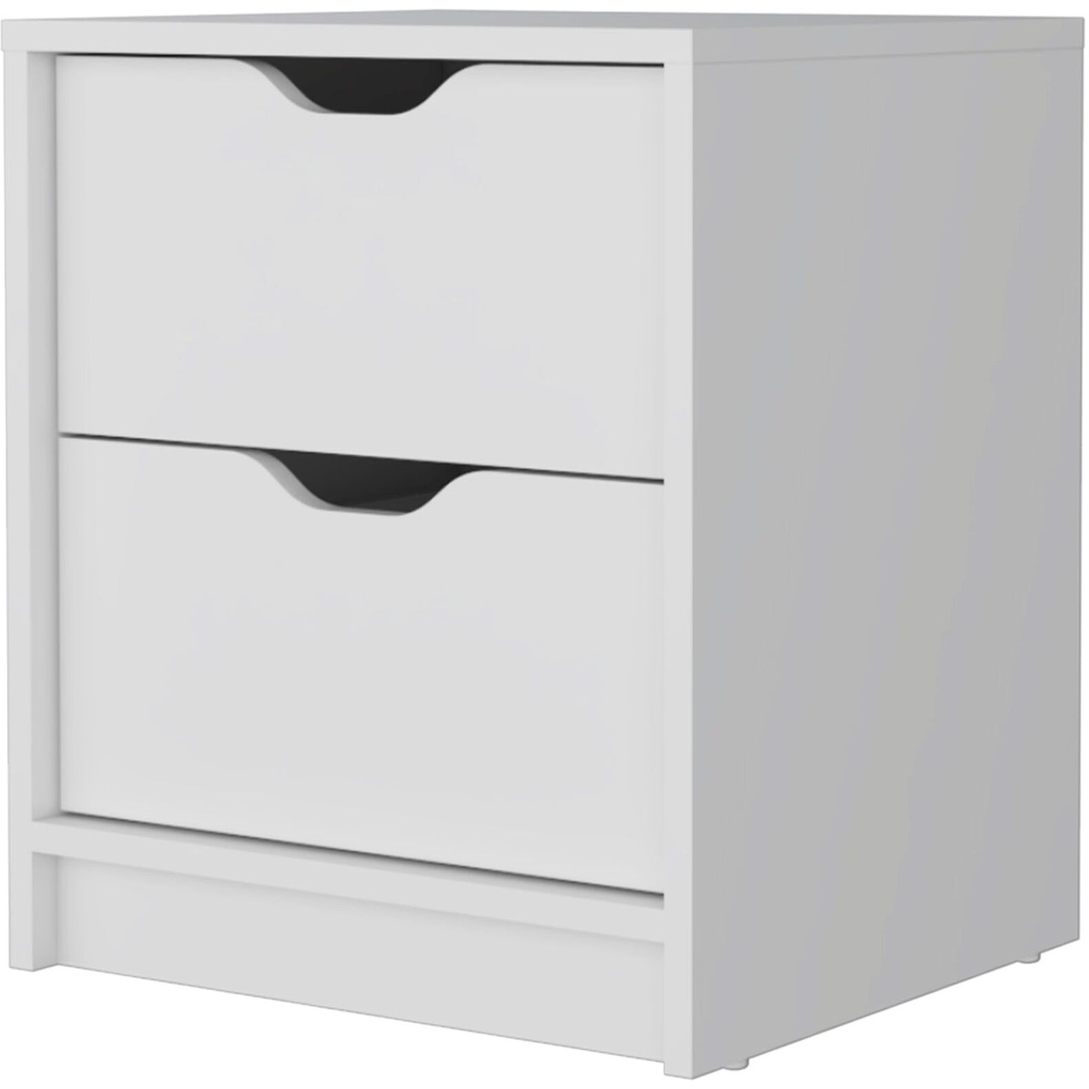 White 2-Drawer Nightstand