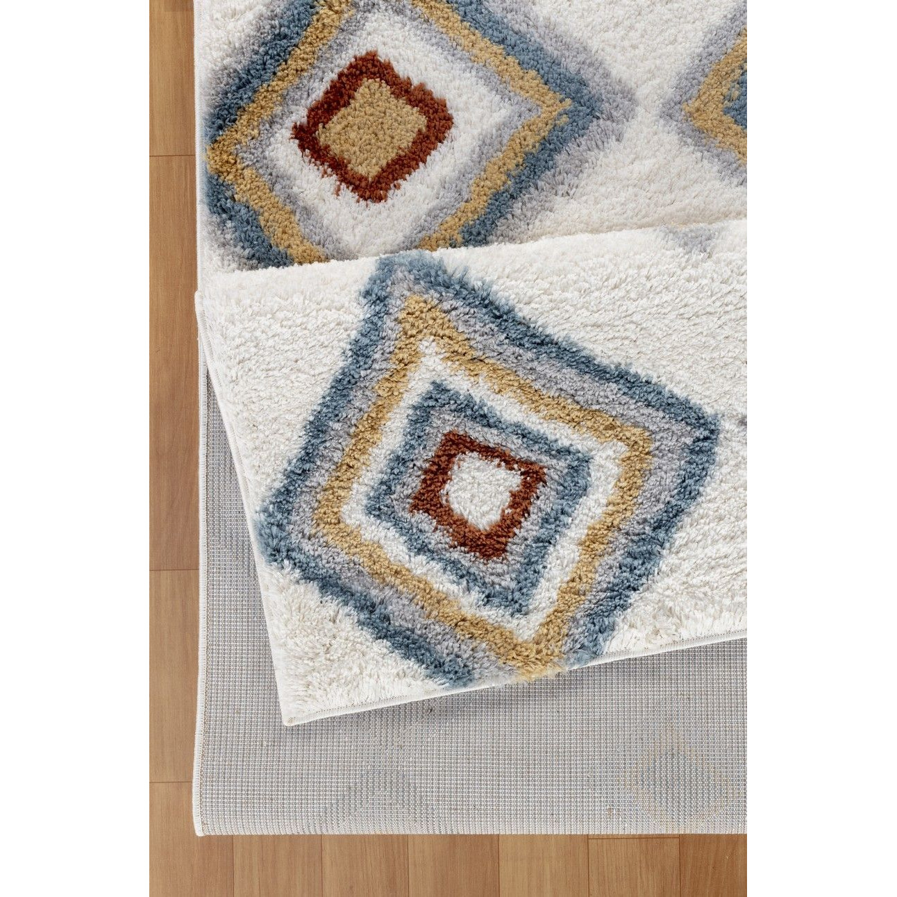 Loft Shag Gc_Czy1006 Ivory 5 Ft. 3 In. X 7 Ft. Shaggy Area Rug